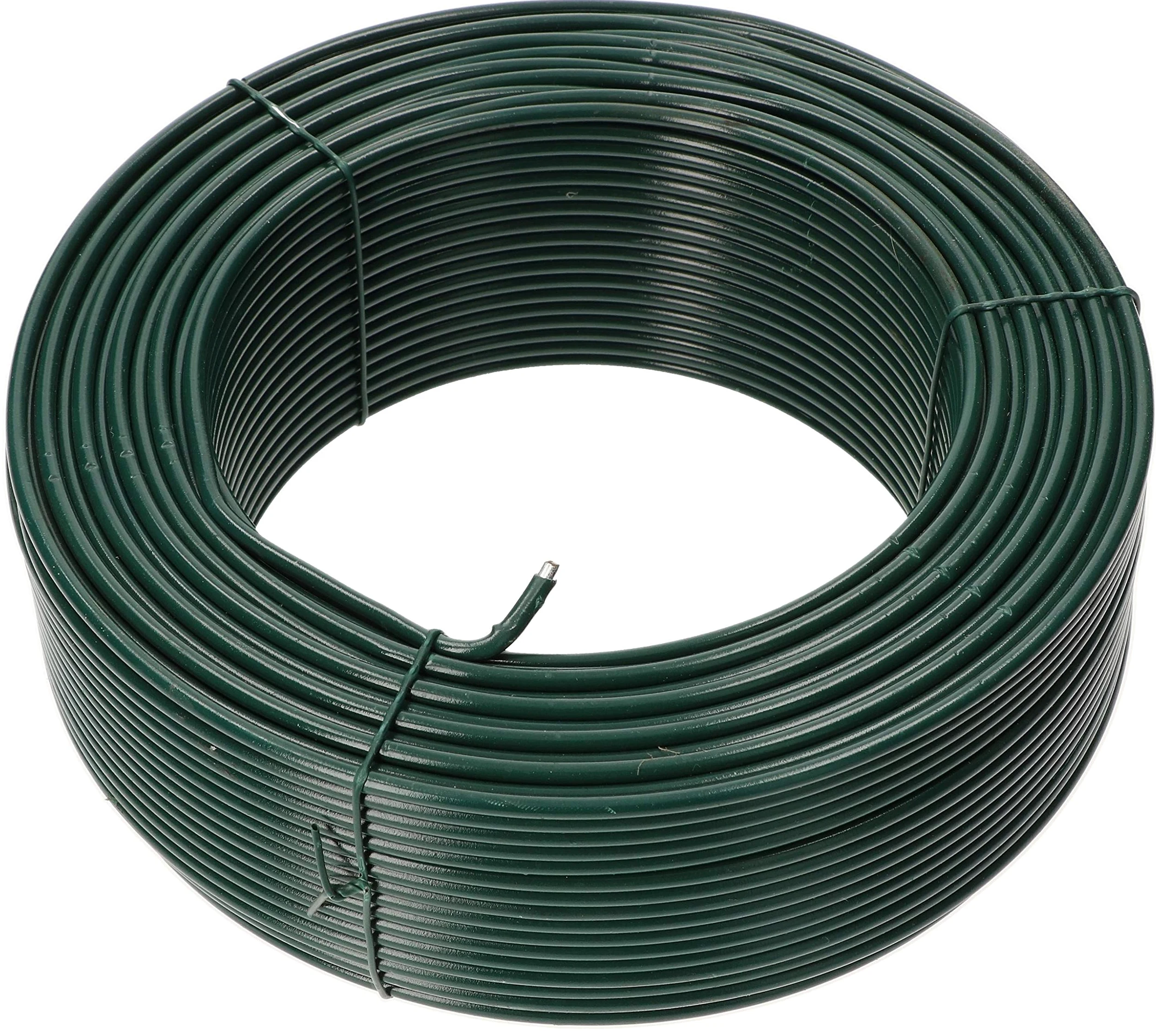 KOTARBAU® Fil de jardin 3,80 x 100m Revêtement PVC Vert - Fil pour plantes, bricolage, liaison, tension, clôture - Galvanisé pour lier les plantes