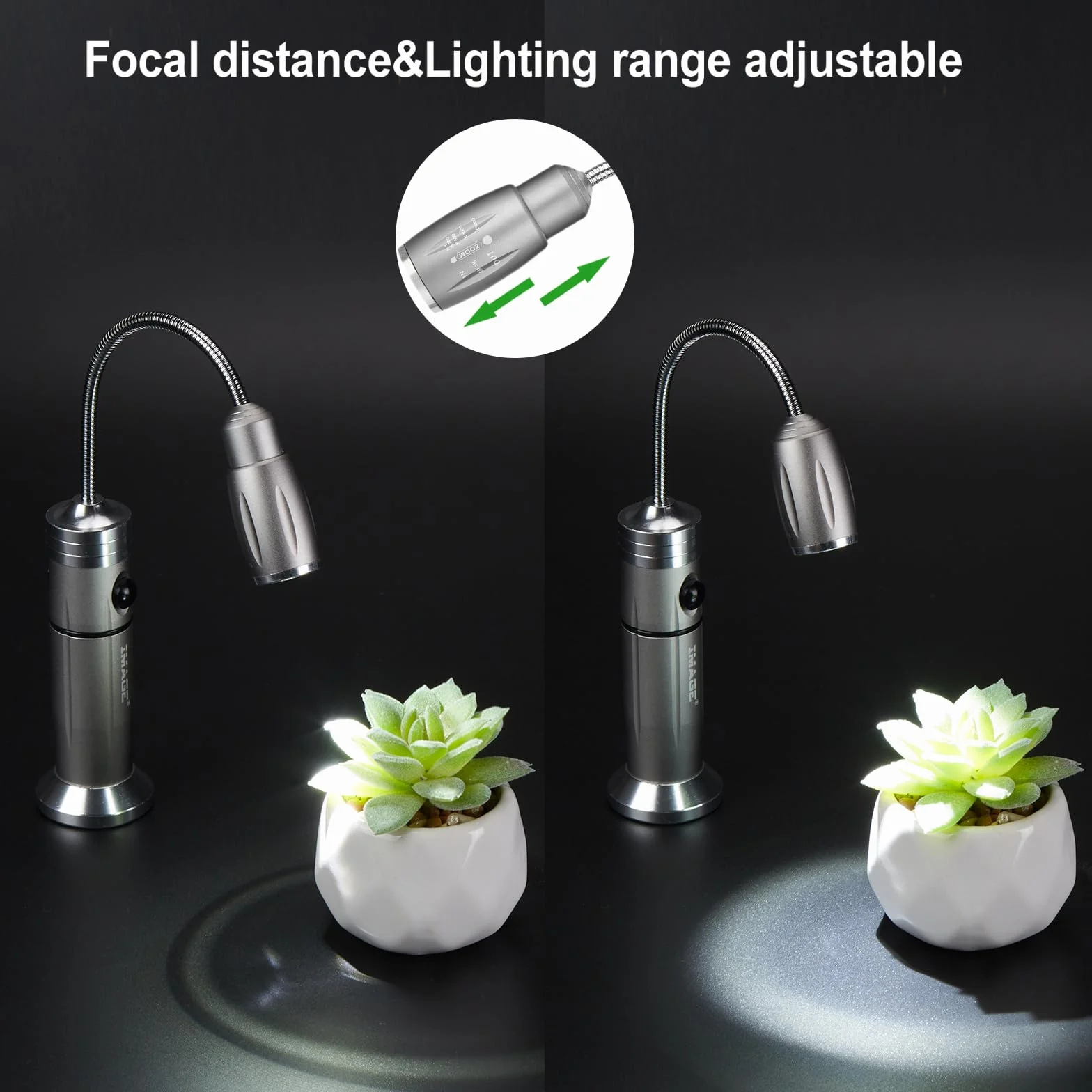 Lampe de barbecue LED rechargeable ultra lumineuse, col de cygne flexible, base magnétique