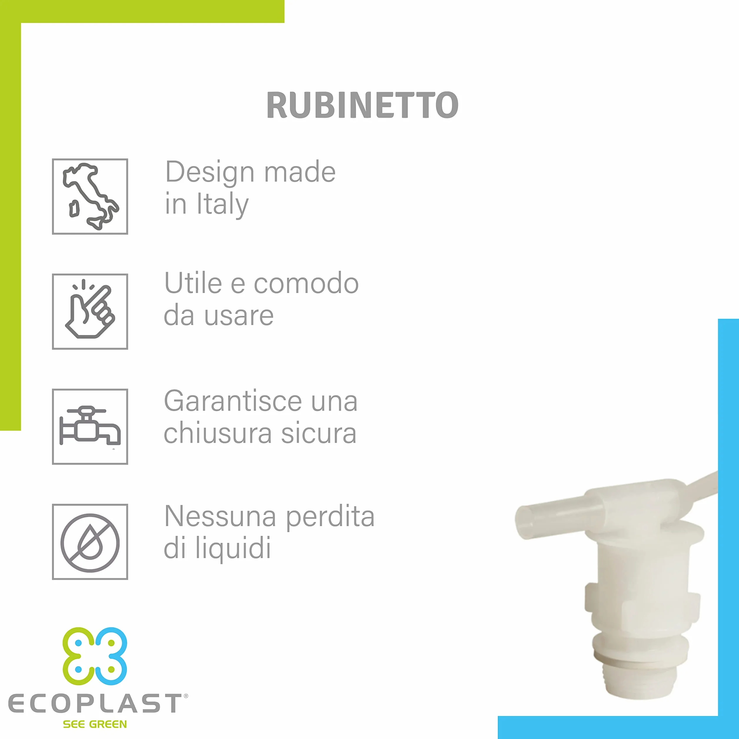 Ecoplast Robinet de réservoir en Plastique 40 x 70 cm