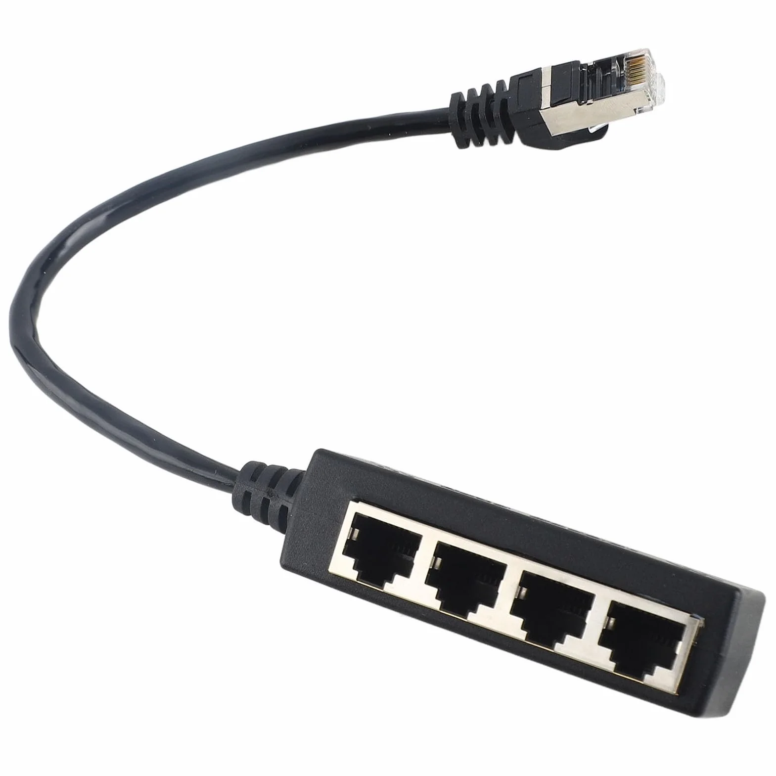 Fafeicy Doubleur RJ45 Multiprise Ethernet Splitter 1 à 4 Port Répartiteur Câble Ethernet pour Réseau Stable Compatible Routeur PC TV