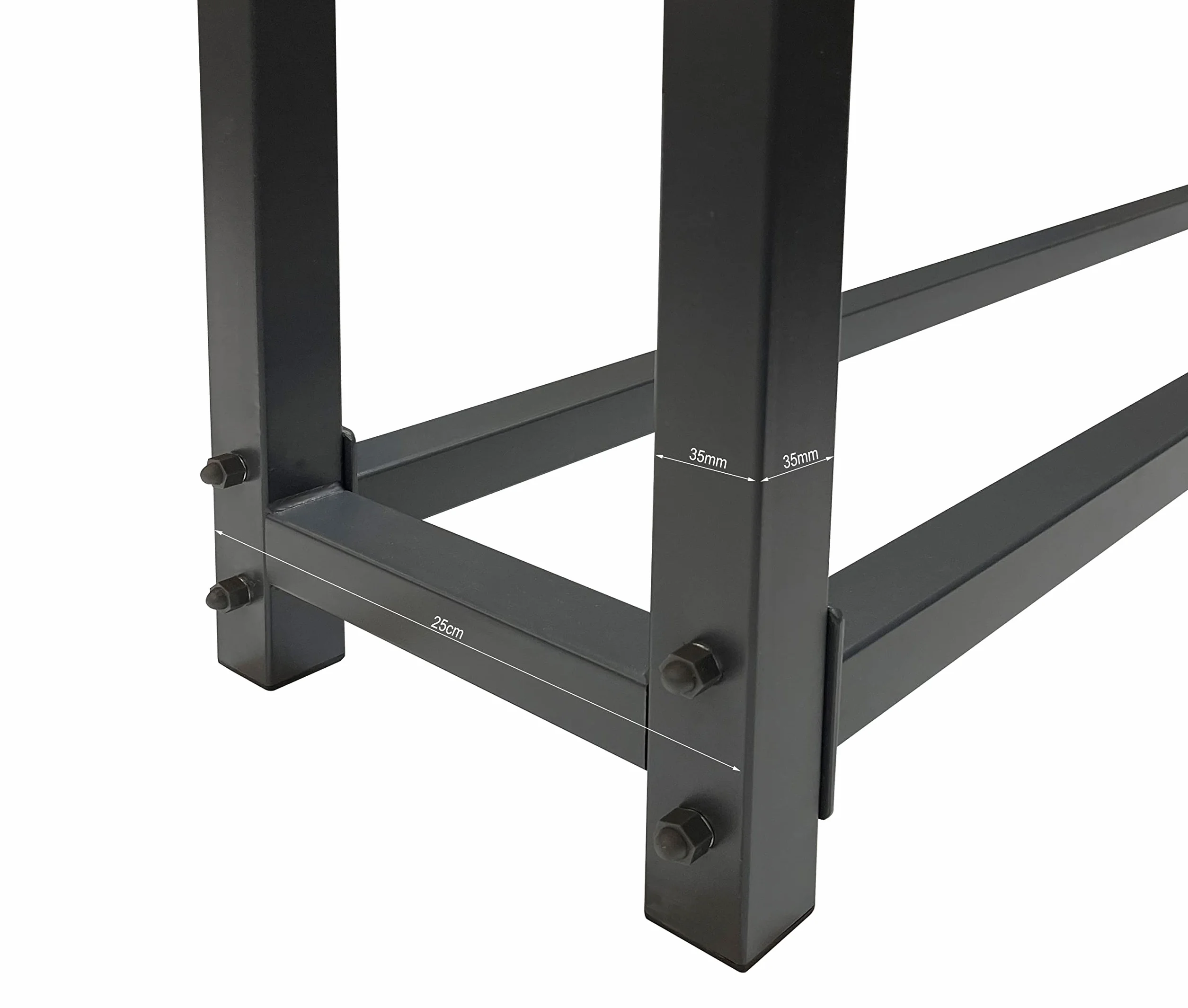 Étagère en métal pour Bois de cheminée Gris Anthracite 200 x 25 x 115 cm QUICK STAR