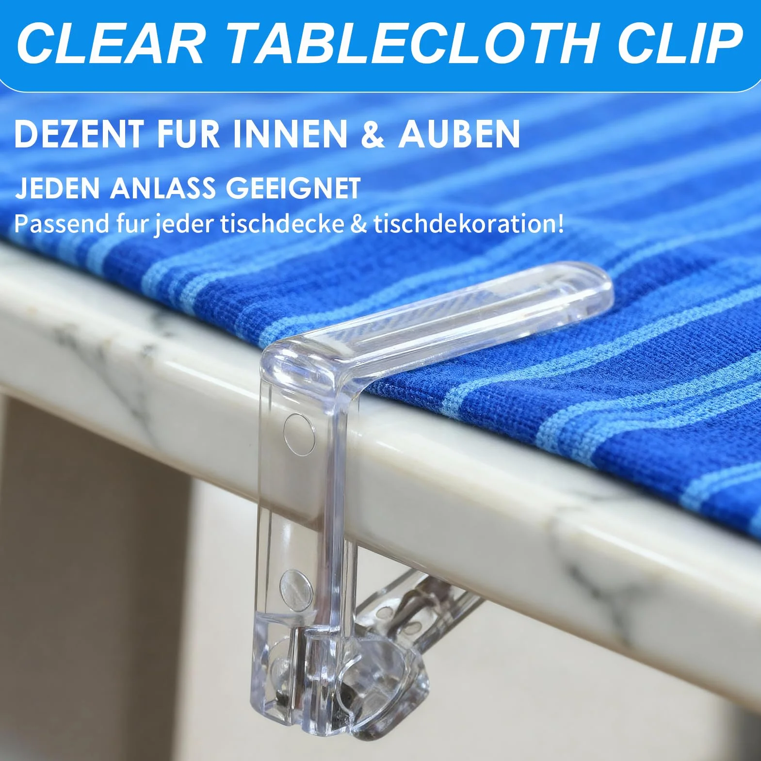 Pinces À Nappe Lot De 8 Plastique Robuste Ressort Ultra-solide Pour Tables Jusqu’à 45 Mm Protection Contre Le Vent