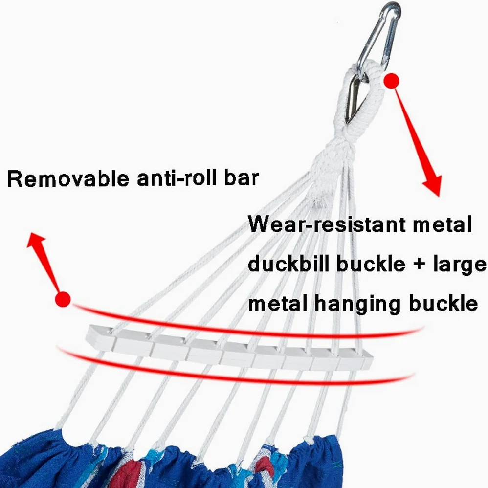 Balançoire Pliante Hamac Portable Camping Double et Simple avec Sangles d'arbre, Voyage de randonnée intérieur extérieur, Hamac/Balançoire Sac de Transport Portable Balançoire réglable