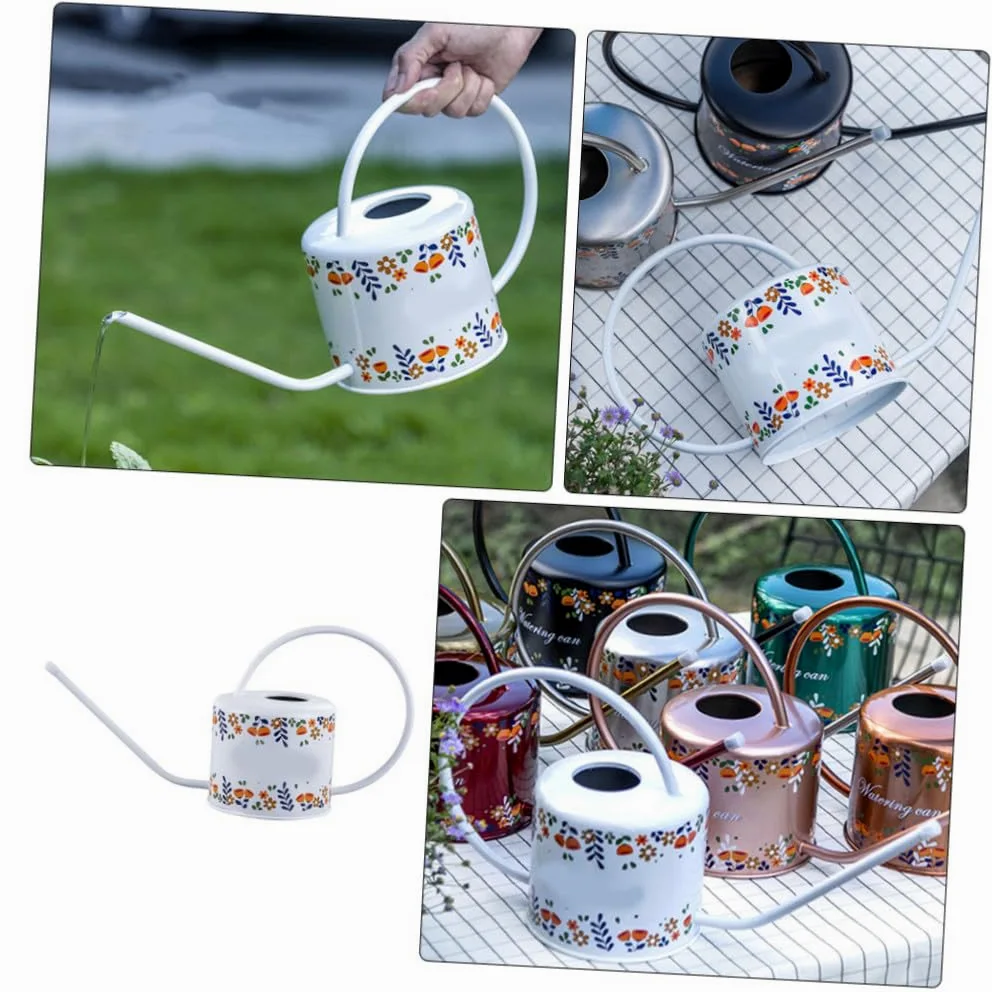 Arrosoir Acier Inoxydable pour Plantes Intérieur Arrosoir Vintage à Long Bec pour Arrosage de Fleurs Plantes Outil de Jardinage Pratique et Ergonomique