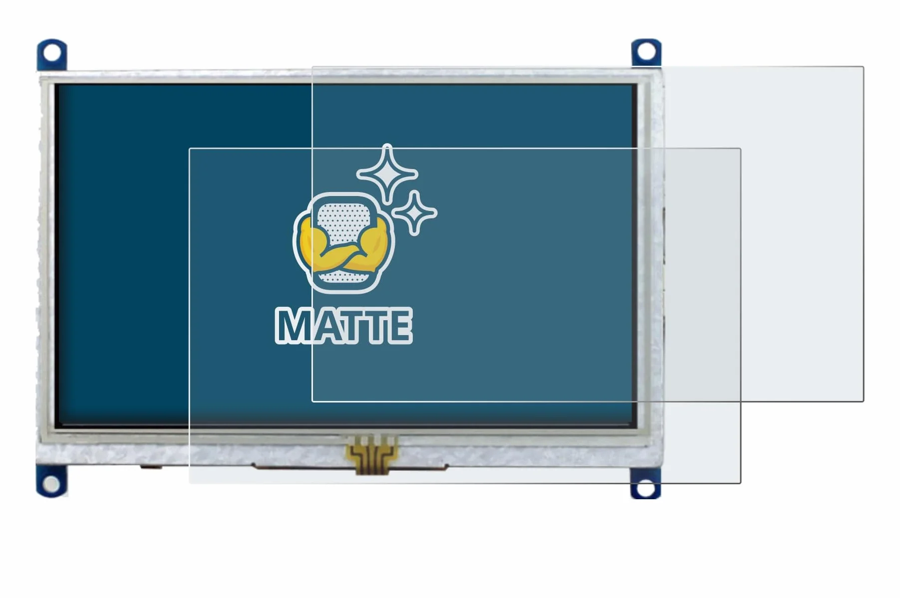 Brotect Protection Ecran Anti-Reflet pour Raspberry Pi Touchscreen 5" (2 Pièces) - Film Mat
