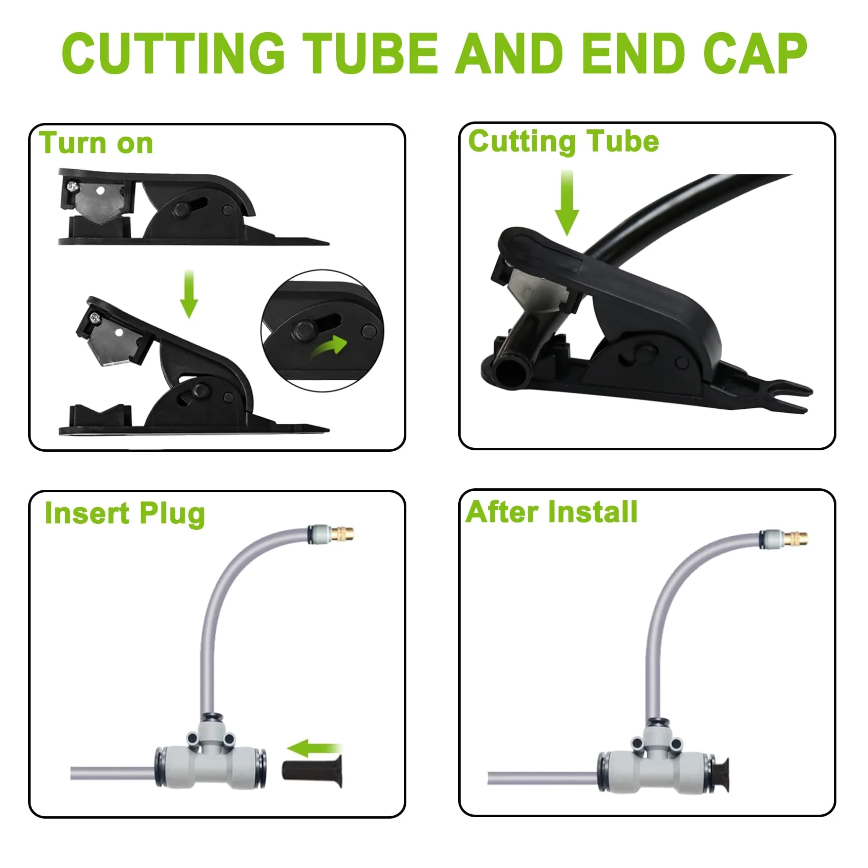 Kit d'irrigation goutte à goutte, système d'irrigation automatique à connecteur rapide, avec compte-gouttes remplaçable, buse en cuivre pour système d'arrosage pour jardin, plantes, pelouse, terrasse