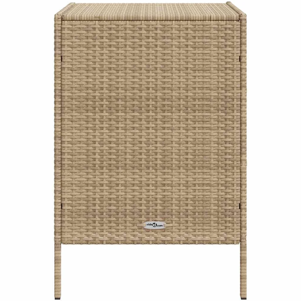 vidaXL Armoire de Rangement de Jardin, Résine Tressée Beige avec Tiroirs