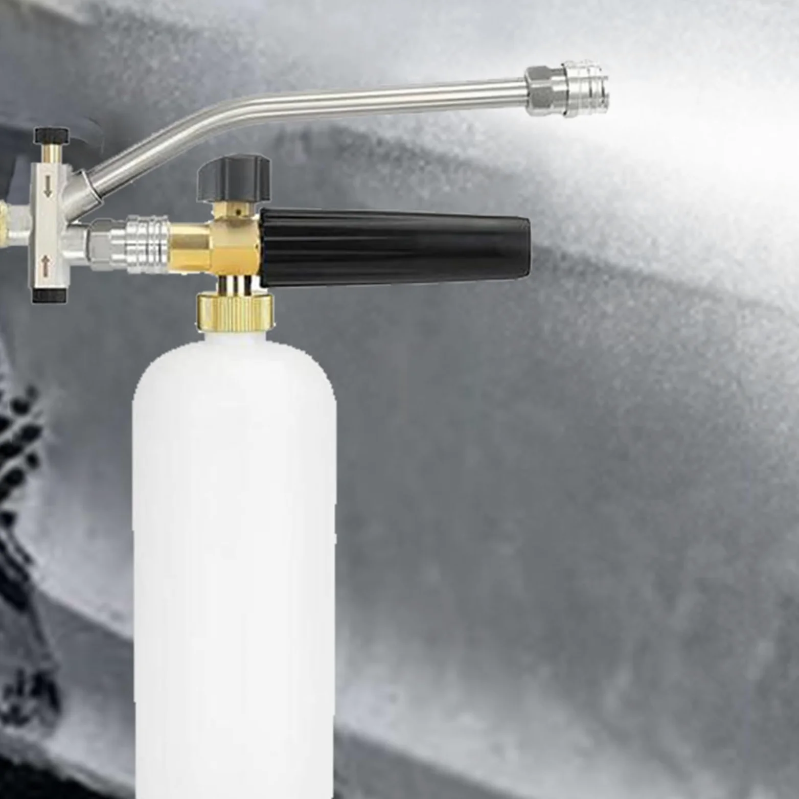 Lance Mousse Pour Nettoyeur Haute Pression Nettoyeur Haute Pression Pour | Connecteur Double Tête Pour Tuyau Arrosage & Lavage Détail Maison
