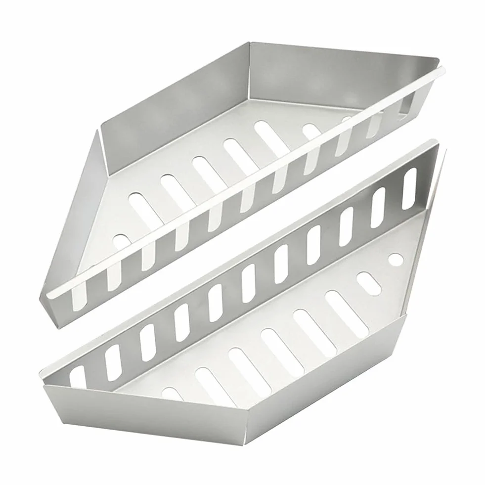 Panier à Charbon de Bois en Acier Inoxydable, 2 Pièces