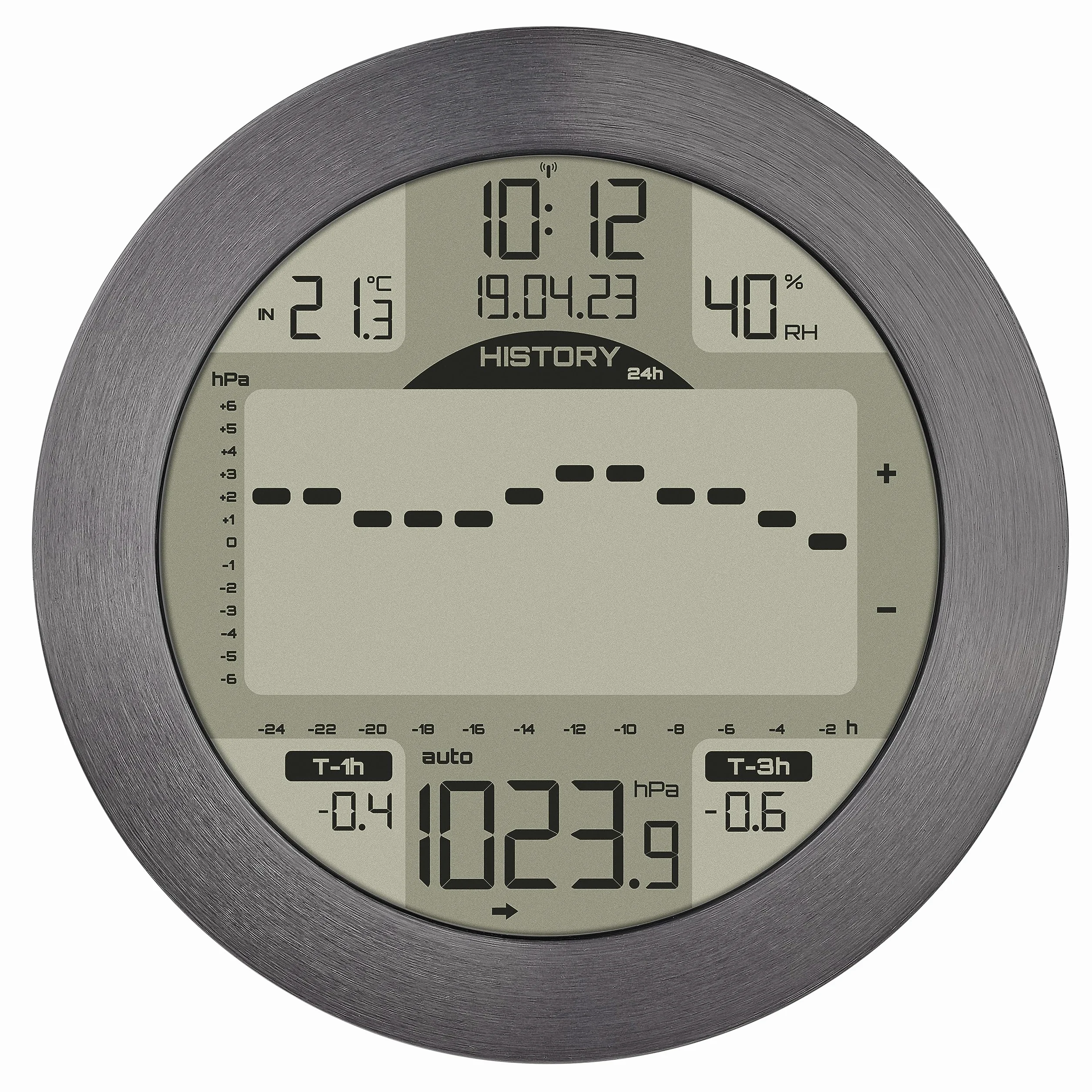 TFA Dostmann Station météo Meteomar, 35.1124.10, pour les navigateurs/bateliers, tendance de la pression, alarme réglable, anthracite