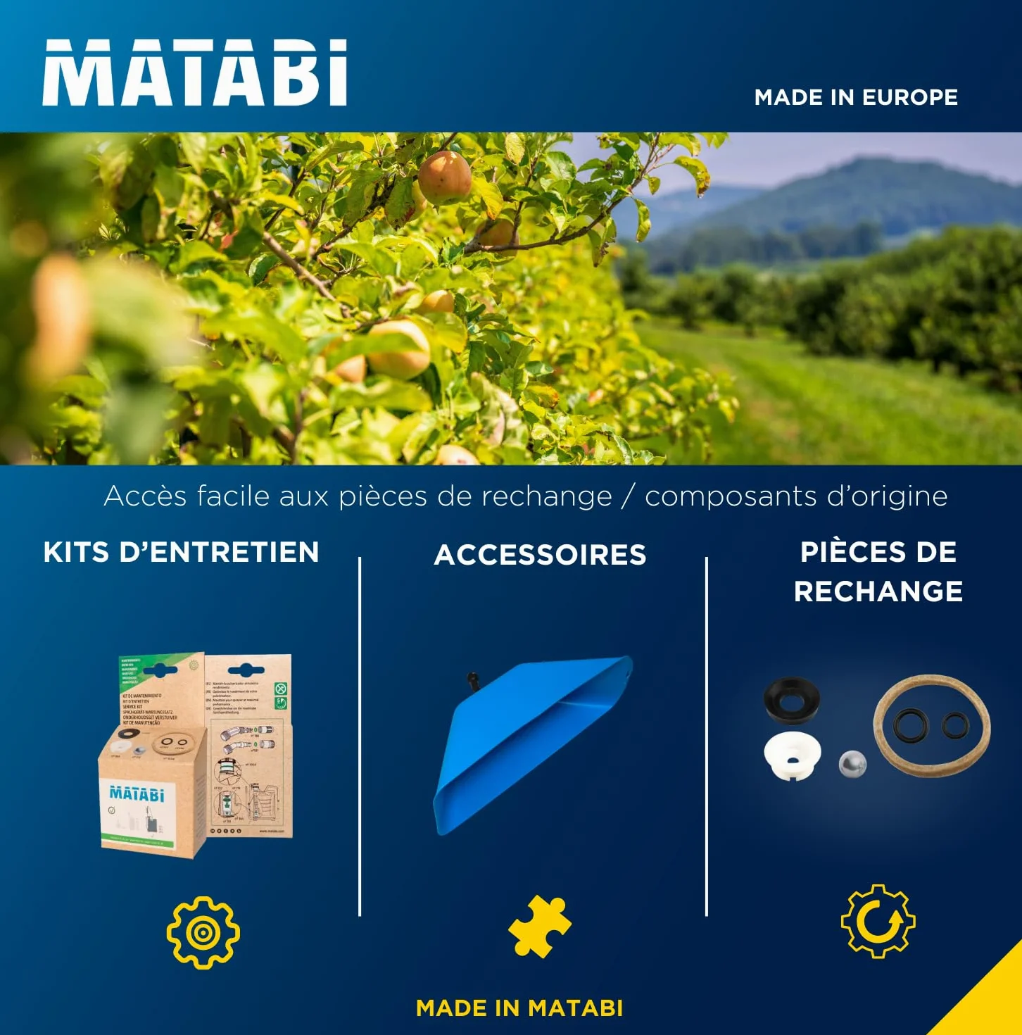Matabi e15LTC - Pulvérisateur Électrique 15L - Batterie 20V - Kit de Busses | 2 modes de pulvérisation homogène, 4 buses, batterie pour 25 réservoirs, applications agricoles, potagers et jardins pro