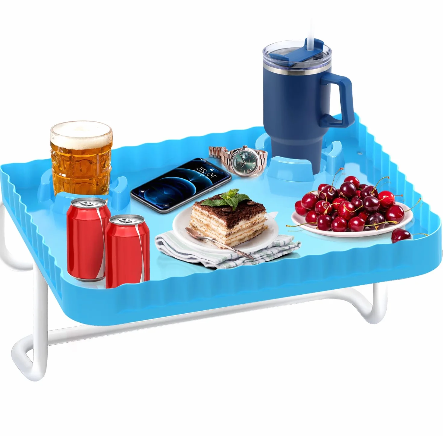 Table de piscine bar portable bleu pour piscines hors sol rondes rectangulaires ovales accessoires
