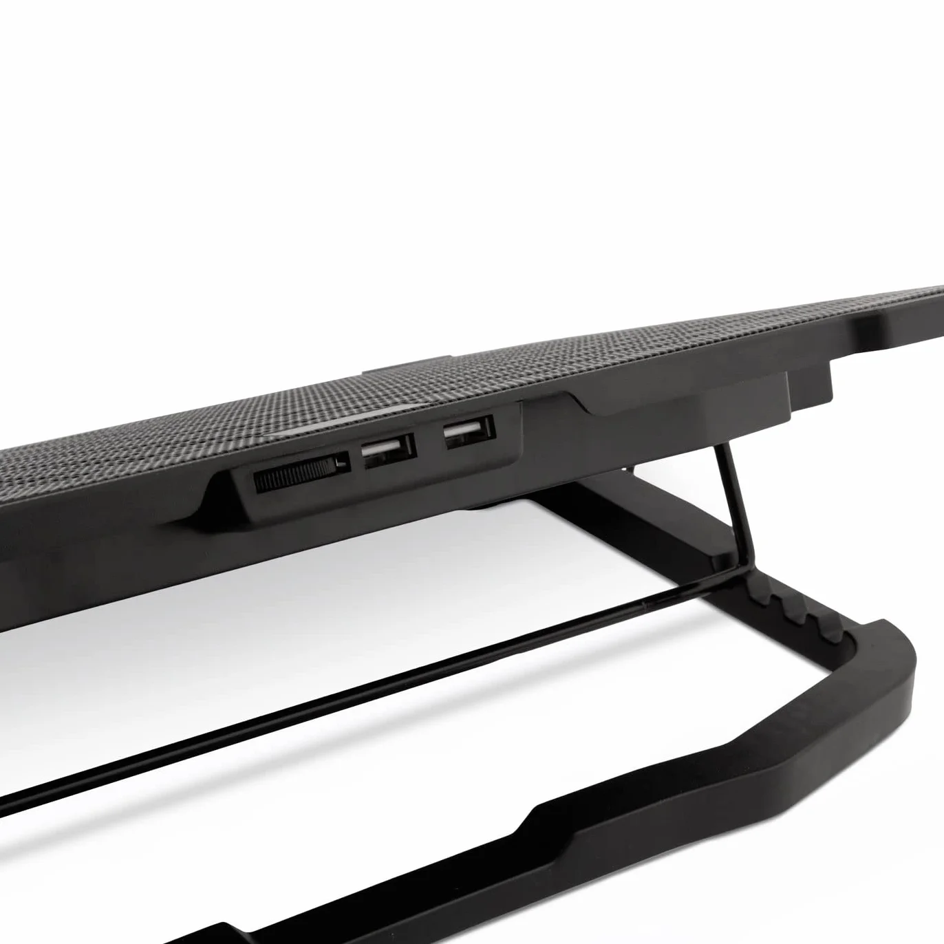 CoolBox Base de Refroidissement Portable 17,3" 5 Ventilateurs Silencieux LED Régulateur de Vitesse Support Réglable 4 Positions USB Noir