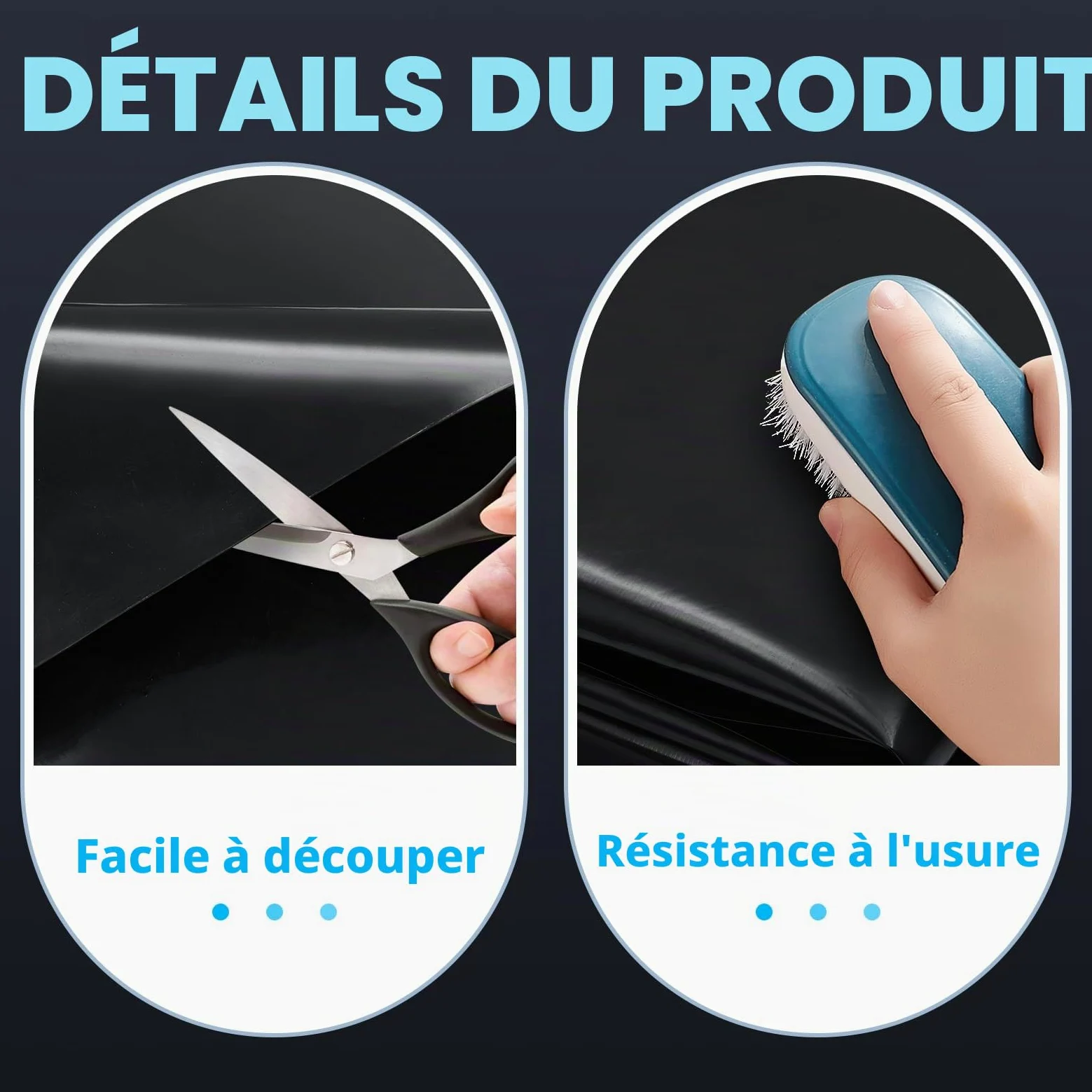 Bâche de Bassin en PVC de qualité supérieure 3x6M, Noire, en PEHD, très résistante, Film d'étanchéité pour Bassin de baignade, bassins à Poissons, fontaines, Jardins Aquatiques et Cascades