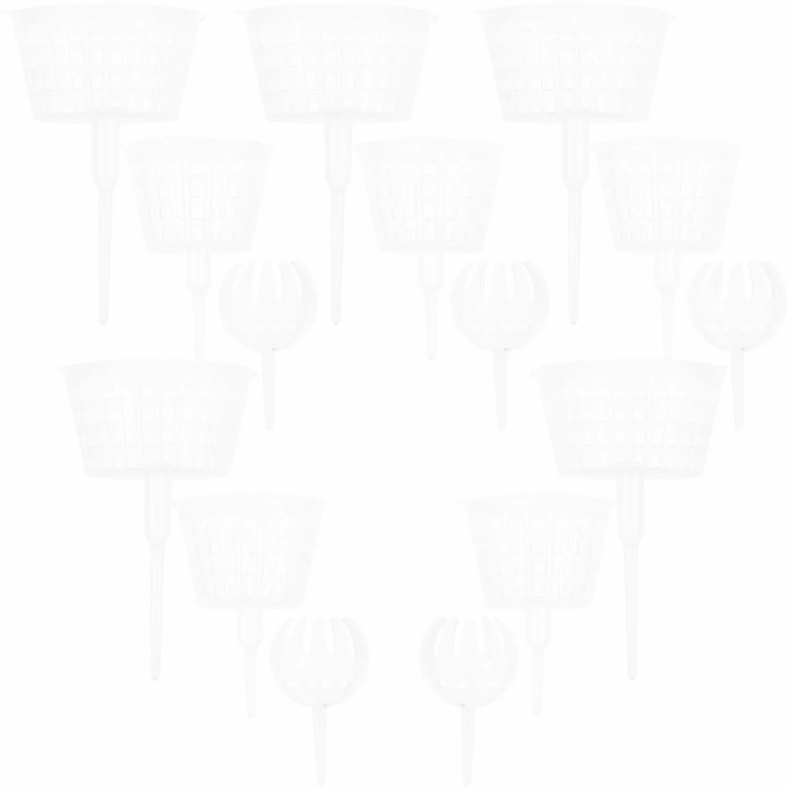 Boîte à Engrais en Plastique pour Bonsaï, 15 Pièces, Blanc | Panier à Couvercle pour Fertilisant, Usage Plantation et Bonsaï, Réutilisable, Limite les Pertes