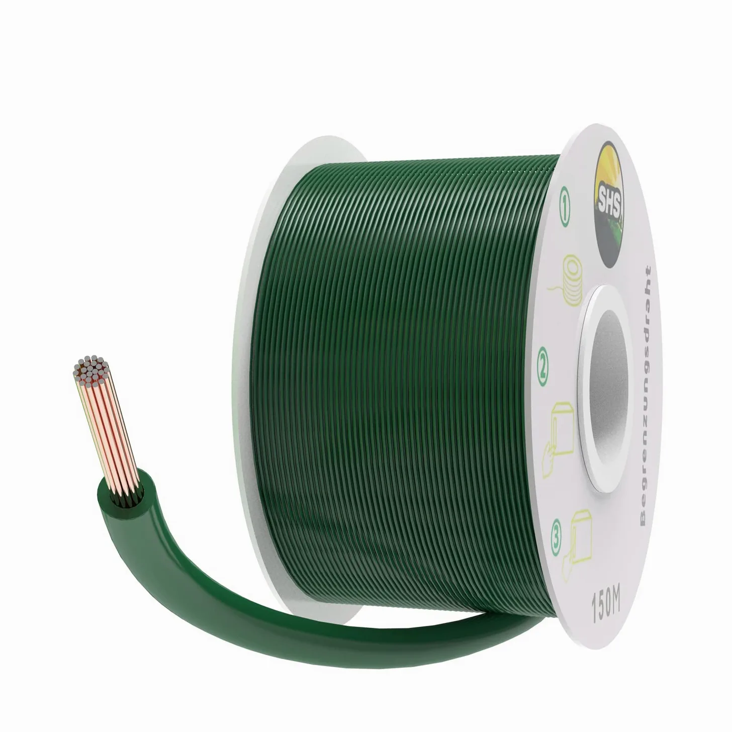 Câble de délimitation de 150 m + 30 lames pour tondeuses robotiques, tondeuses à gazon, kit d'accessoires, fil de délimitation pour câble de recherche, compatible avec Bosch Indego
