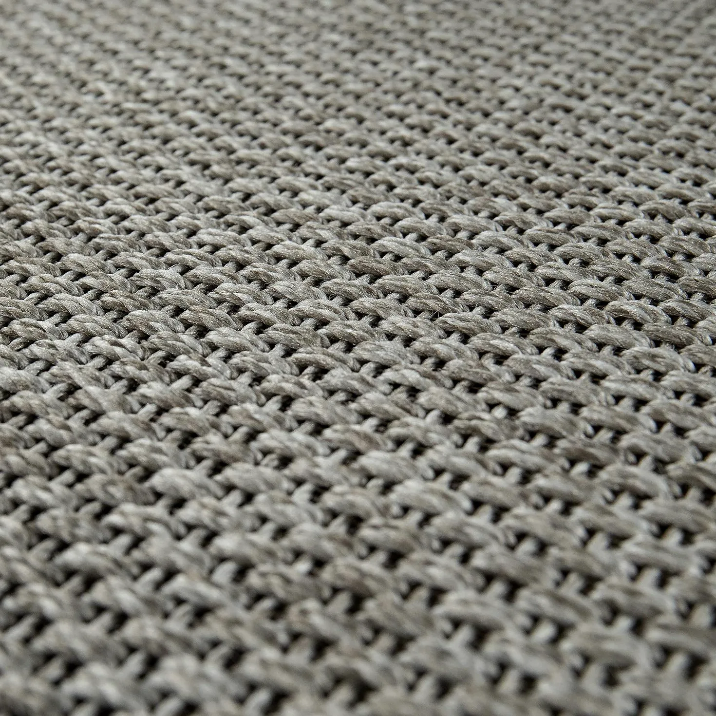 Paco Home Tapis Look Jute Indoor-Outdoor - Naturel & Noir, Robuste & Élégant, Idéal pour Terrasse & Salon, Dimension:120x170 cm, Couleur:Gris