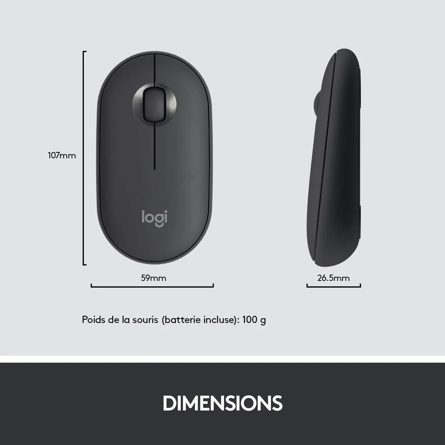 Logitech MK470 Combo Clavier et Souris sans Fil AZERTY Français Noir
