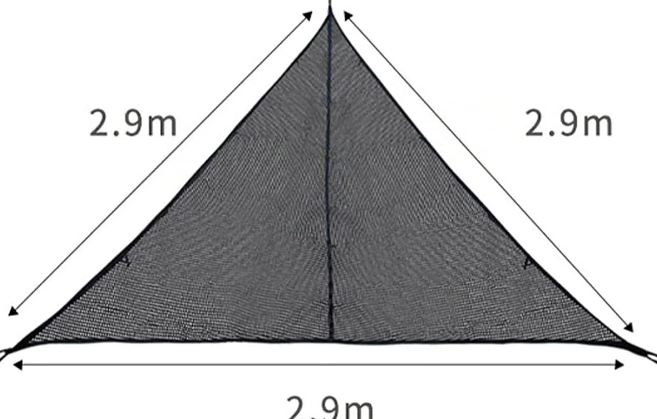 Portable Hamac de Camping Triangle Pas de Terrain Plat hamac aérien géant Conception à 3 Points hamac Multi-Personnes en Maille à Haute Charge Balcon Voyage