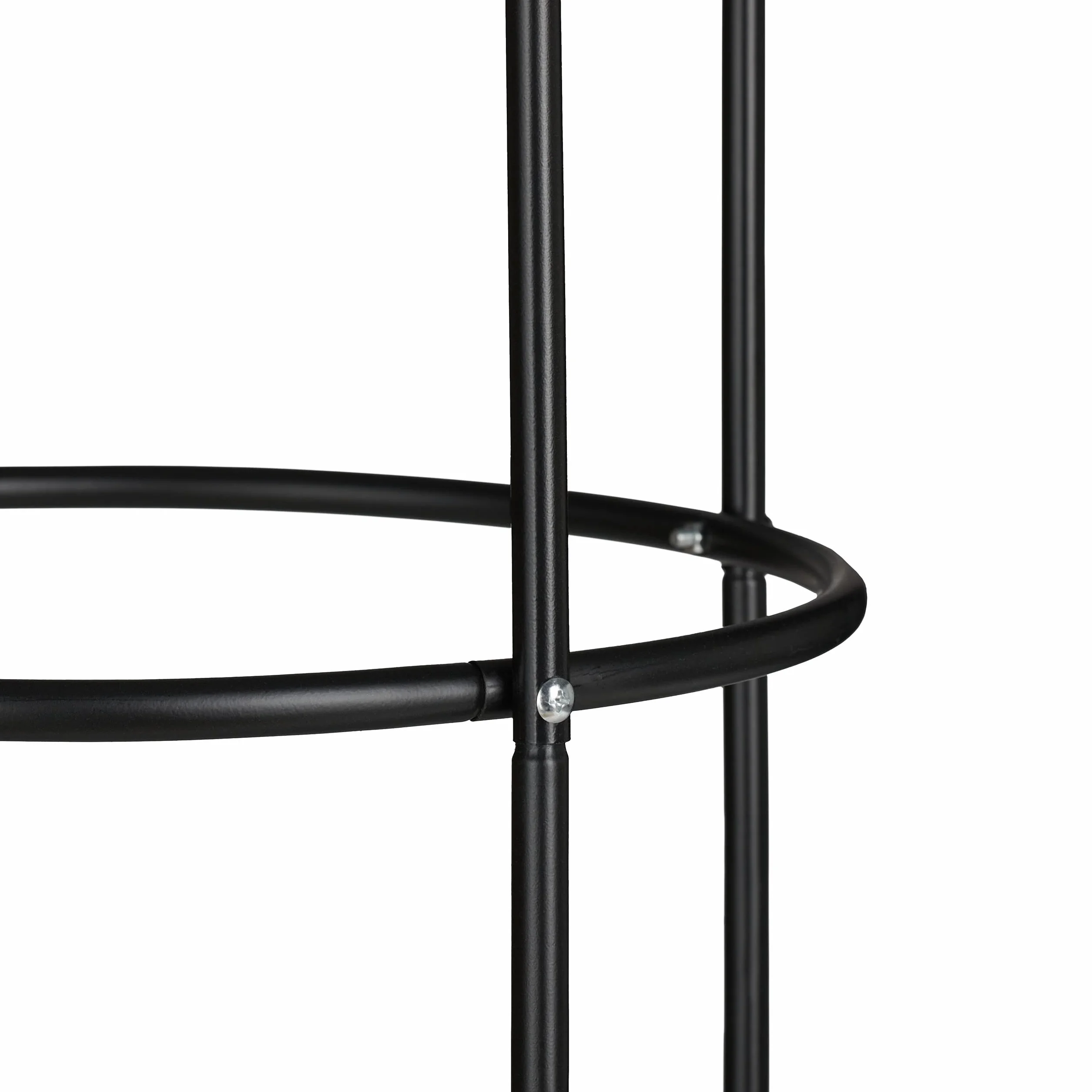 Relaxdays Tuteur à tomates en Lot de 2, Support pour Plantes grimpantes, Acier, Non Fixe, 200 cm de Haut, Noir