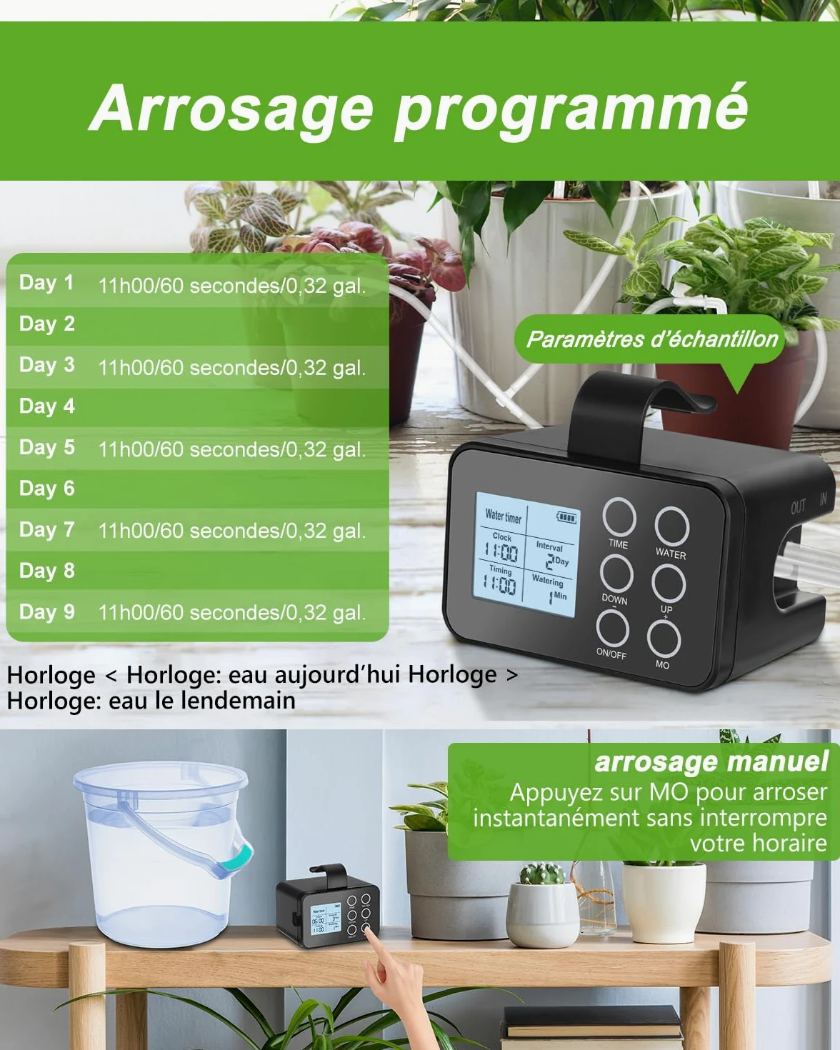 Système D'Arrosage Automatique,[15 Pots & Facile À Utiliser]Tipkook 2600mAh | Arrosage Automatique Interieur,Écran LED,Type-C,Économie D'Eau 70%,Minuterie Programmable pour Intérieur,Jardin,Balcon
