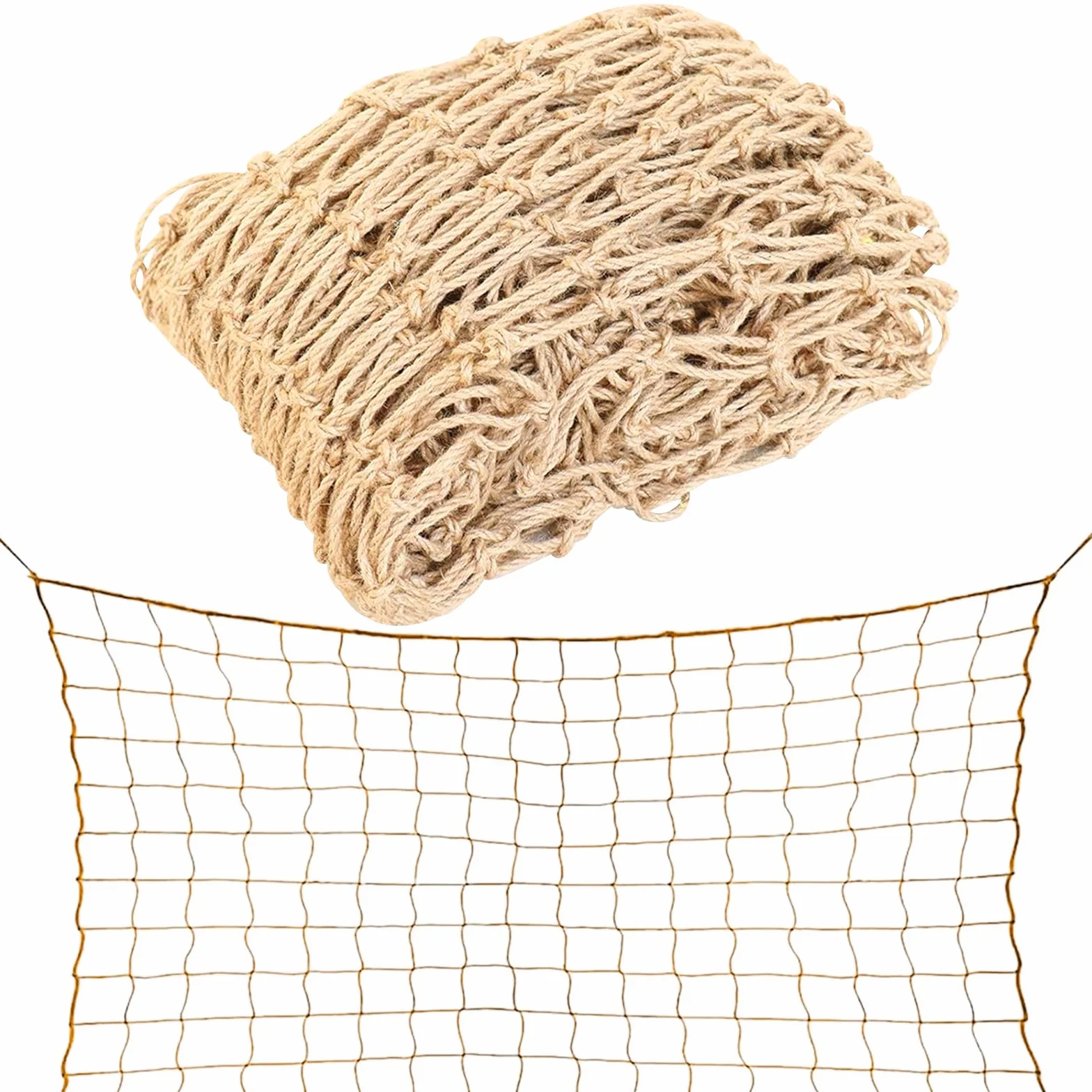 Filet de Support pour Plantes 2m x 5m en Toile de Jute Naturelle Biodégradable pour Pois, Haricots et Tomates