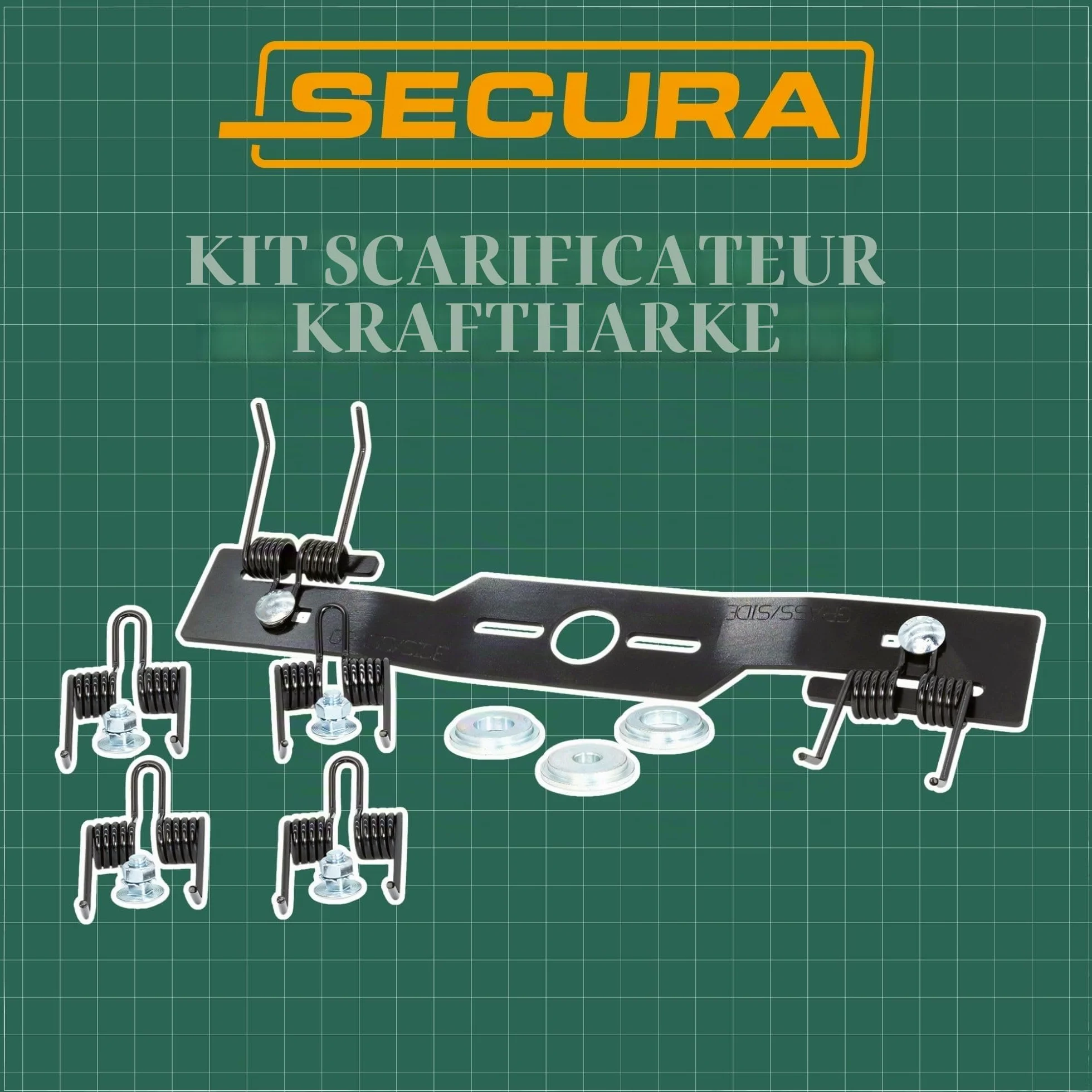 Lame scarificateur 40cm + deux paires de ressorts supplémentaires Scarificateur