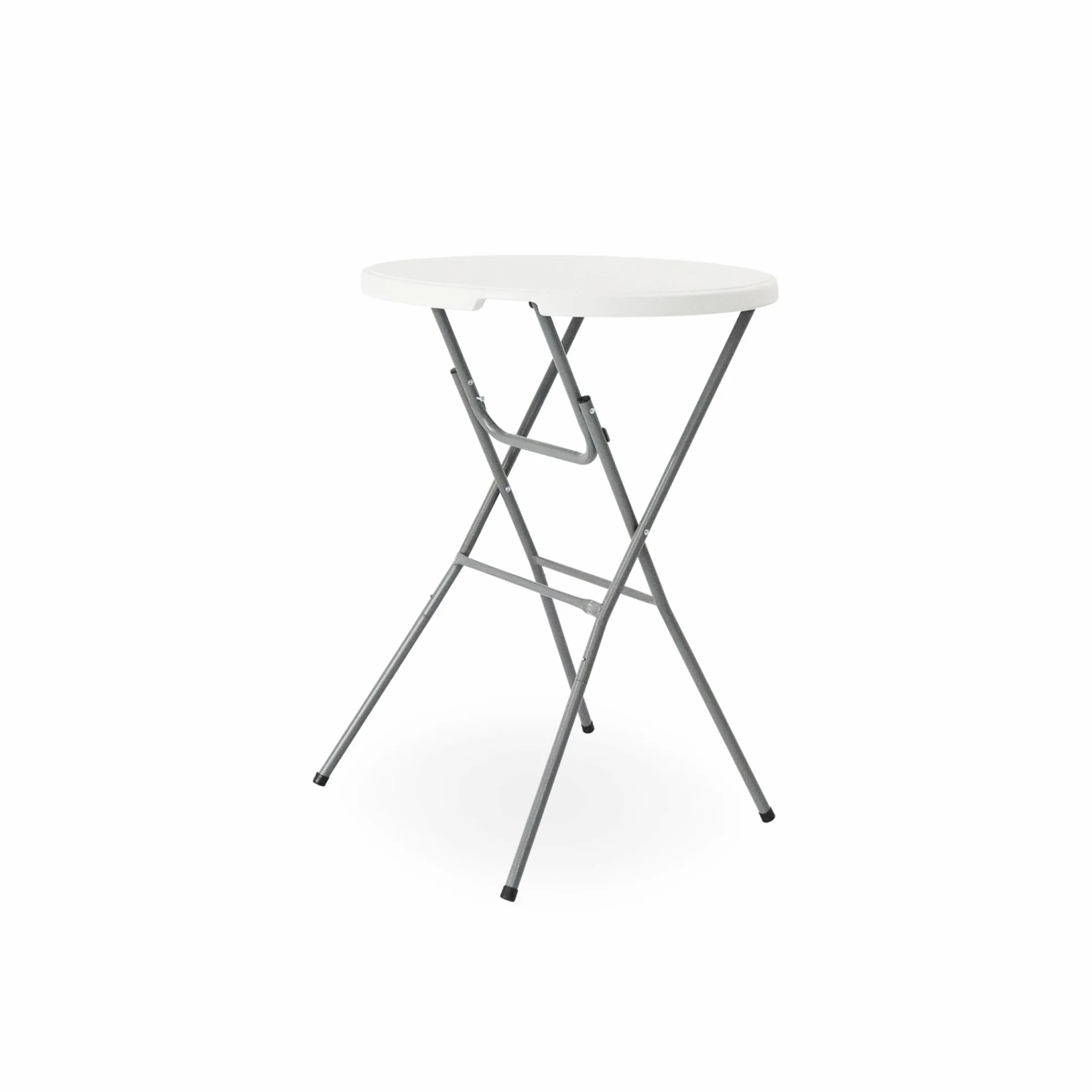 Lot de 4 Tables de Réception Pliantes Acier Blanc sweeek