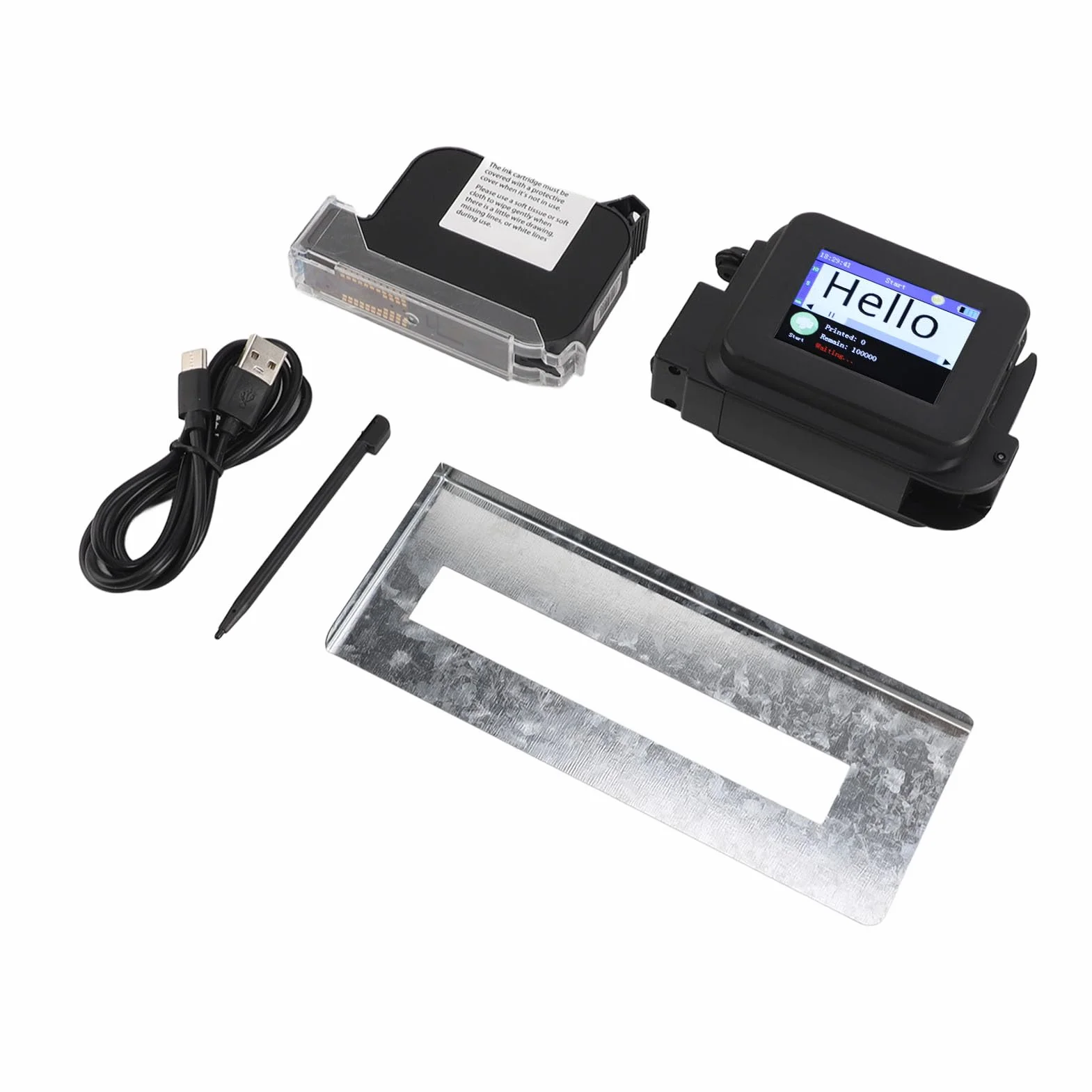 Fabater Imprimante à Jet d'encre Portative, Mini Imprimante Portable avec Cartouche à Séchage Rapide, Machine de Codage de Poche pour Date et Code-Barres