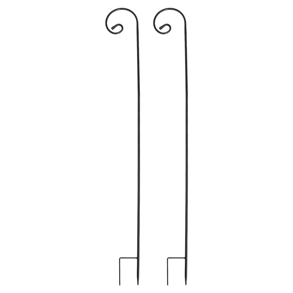 ibasenice Crochets en Fer Noir pour Suspendre Pots de Fleurs et Mangeoires à Oiseaux Résistants et Détachables Lot de 2 pour Balcon et Jardin