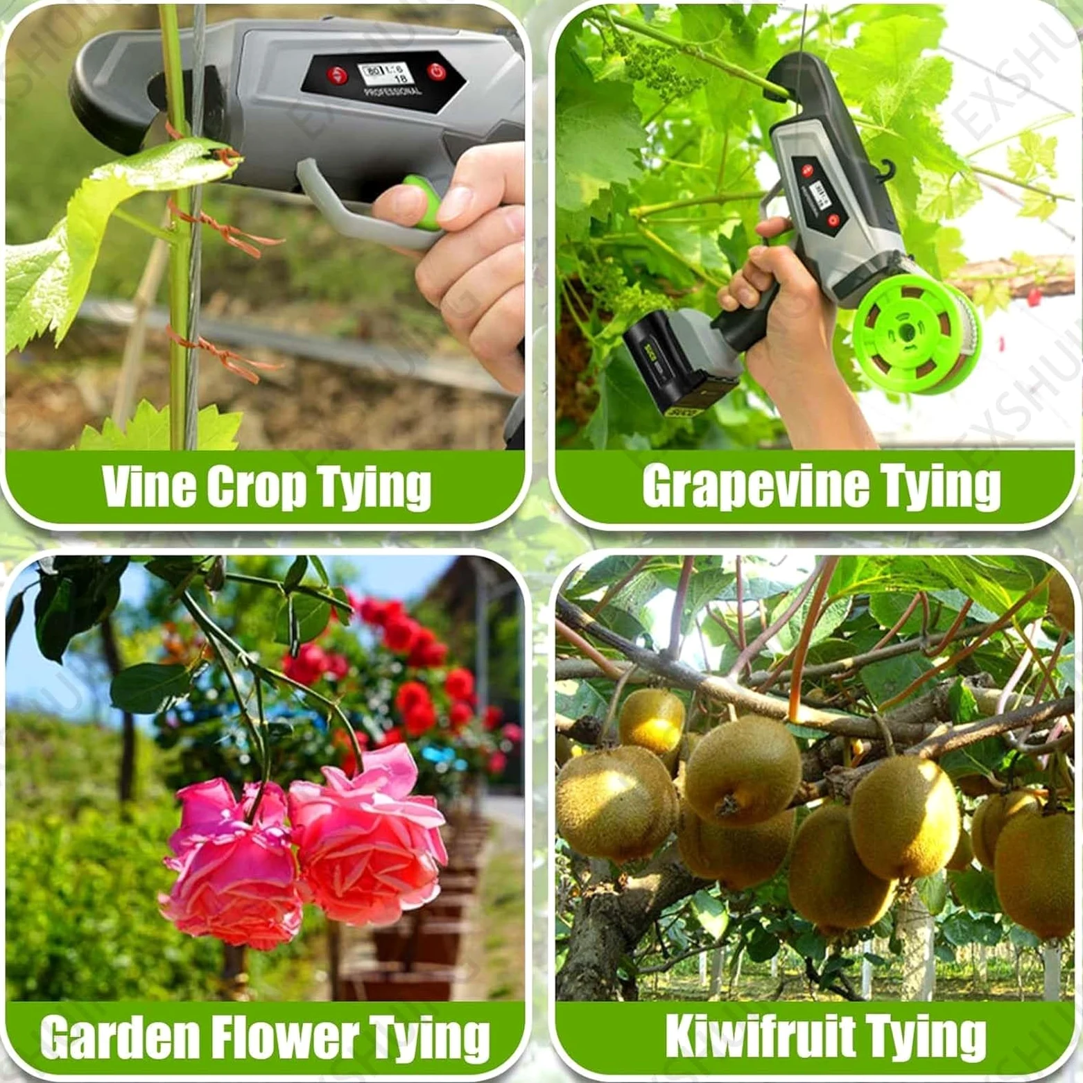 Machine À Attacher Les Plantes Électrique, Outil Automatique De Ligature Avec Écran Led Hd, 2 S Par Lien, Diamètre Max 25 Mm (1 Po), Léger 800 G (1,76 Lb) Pour Treillis Tomates Raisins(2RollsStrap)
