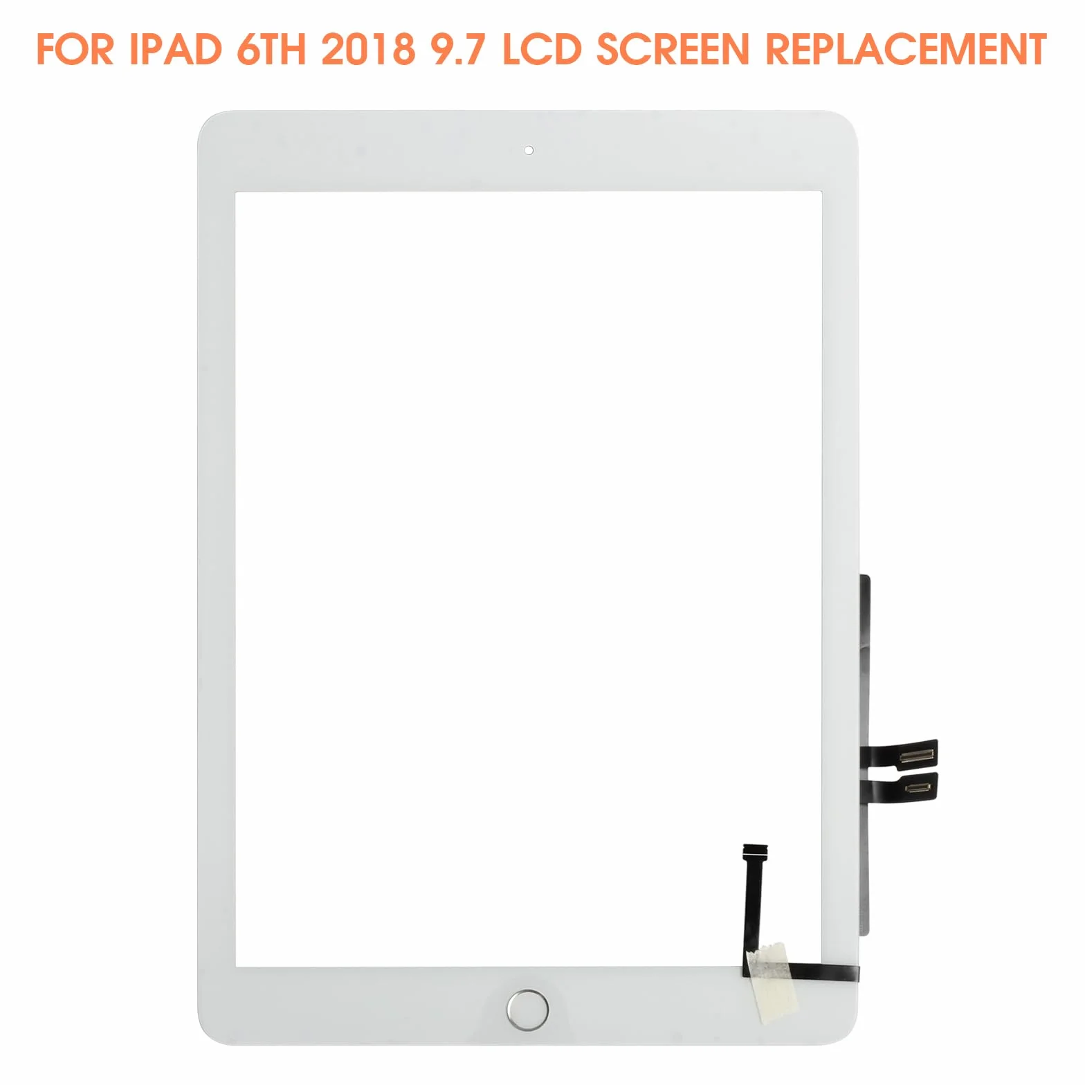 Écran Tactile iPad 6th 2018 9.7" Verre A1893 A1954 Blanc avec Home Button