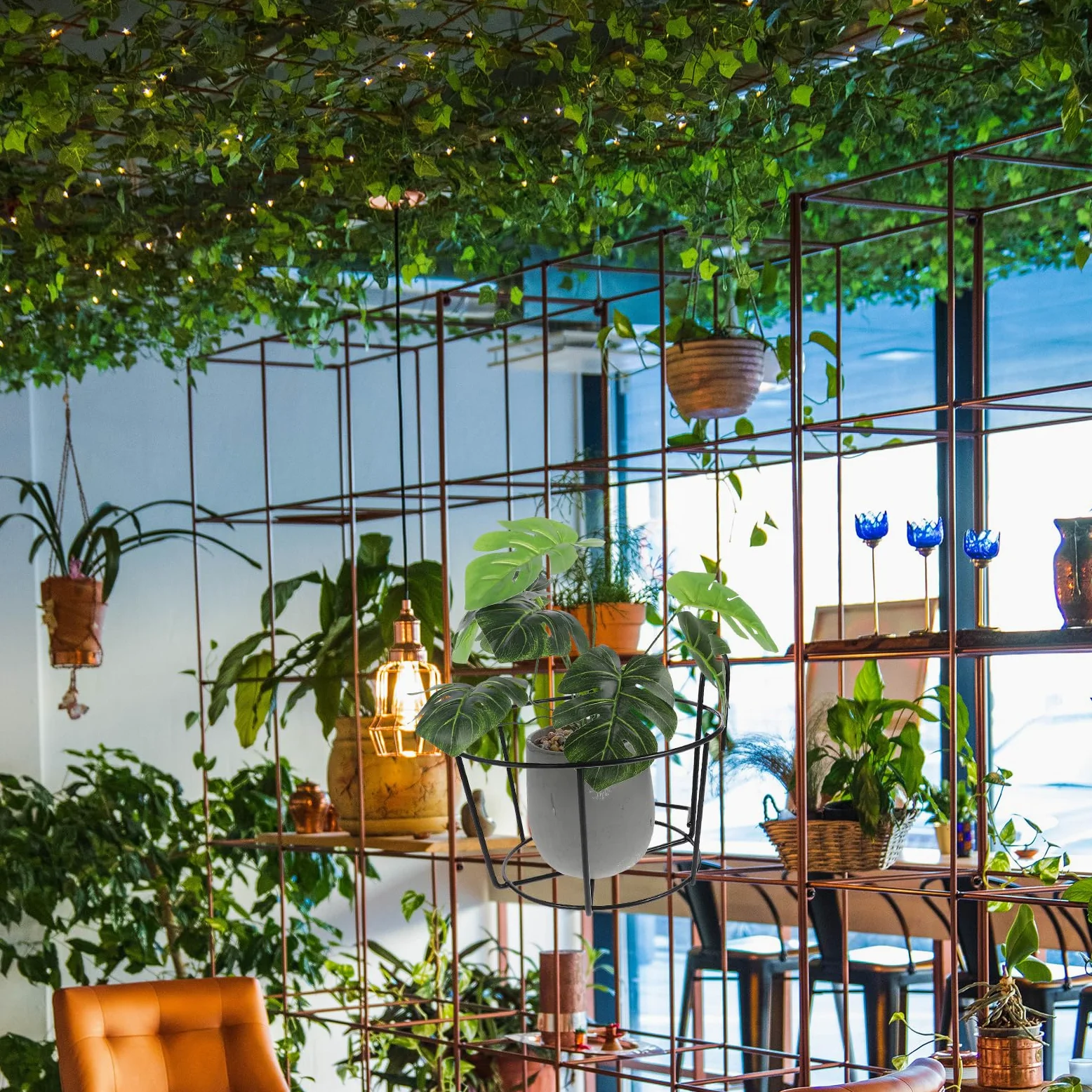 BESPORTBLE Lot de 2 Supports de Pot de Fleurs - Vase à Plantes - Crochets Suspendus pour Plantes - Panier à Fleurs en métal - pour clôture - Support Mural
