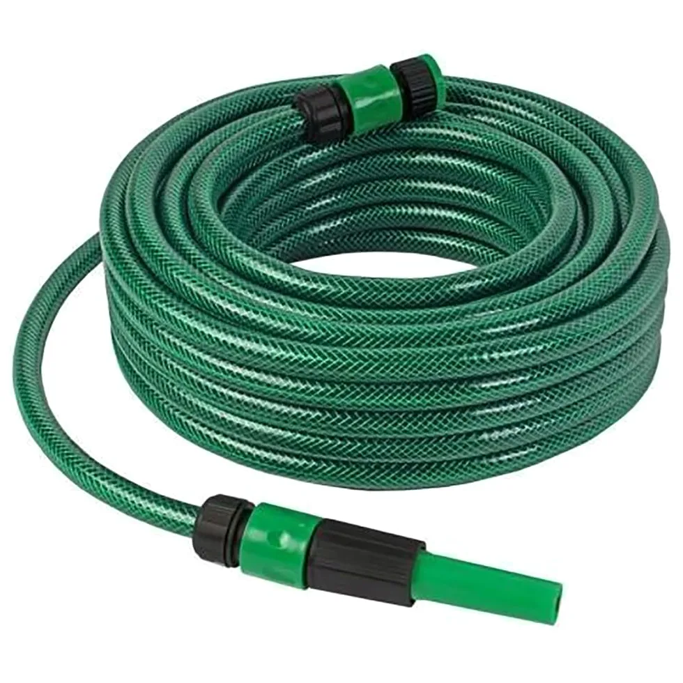 WESEN Tuyau d'arrosage en PVC de 5 m/10 m/15 m/20 m/30 m/50 m, tuyau d'arrosage flexible de 1,27 cm avec raccords de buse de pulvérisation pour extérieur/cour/pelouse/bateau (vert, 20)