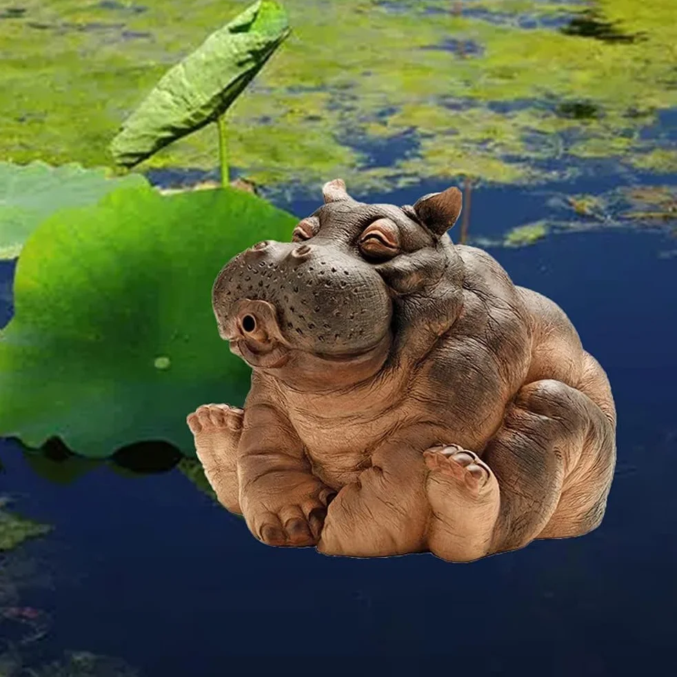 Statuette d'animal de jardin en résine pour bassin