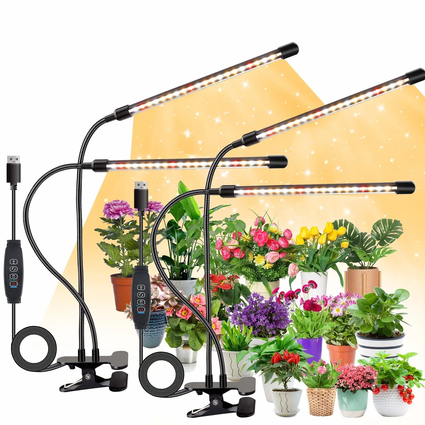 COKOLILA Lampe de Plante 600W COB Spectre Complet Horticole LED Daisy Chain 290x260cm