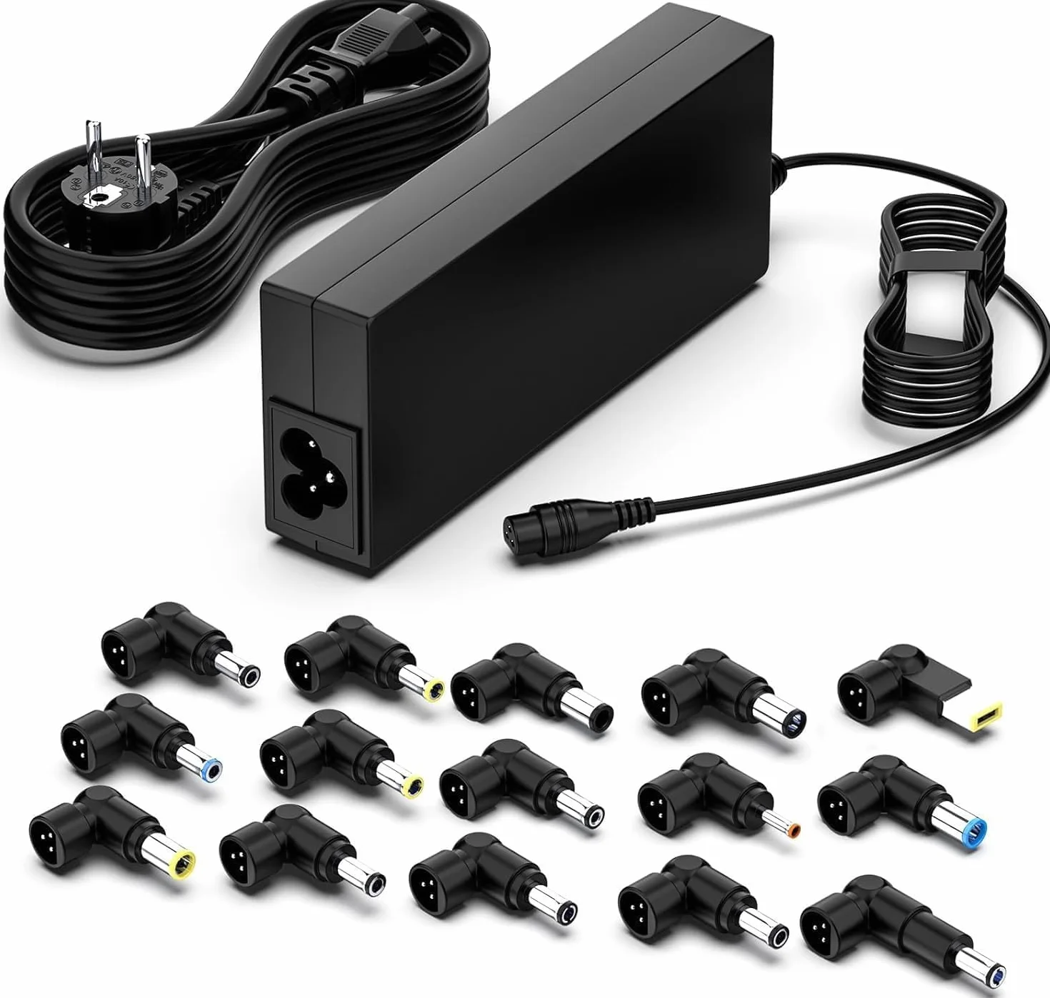 Chargeur Universel 90W pour Lenovo ASUS Dell HP Acer Toshiba Notebook Ultrabook Chromebook avec 15 Embouts