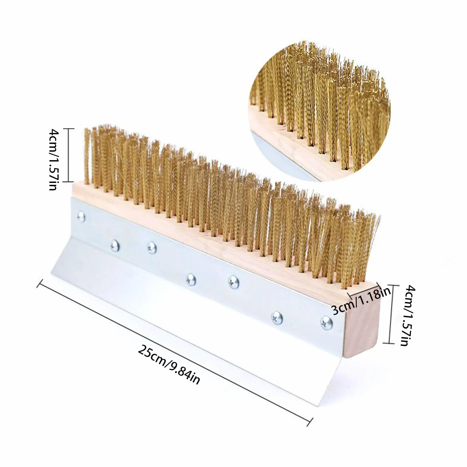 Brosse pour Four À Pizza avec Racloir - Nettoyant pour Pierre À Pizza - Outil Entretien Cuisine