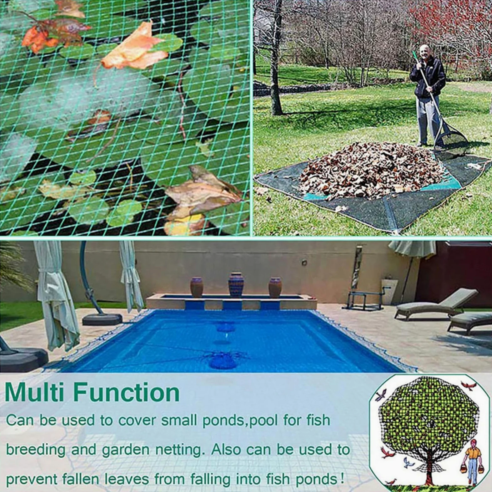 Filet Protection Oiseaux Potager Filet de Protection pour Jardin Légumes Mesh Net pour Oiseaux Contrôle,10x10m