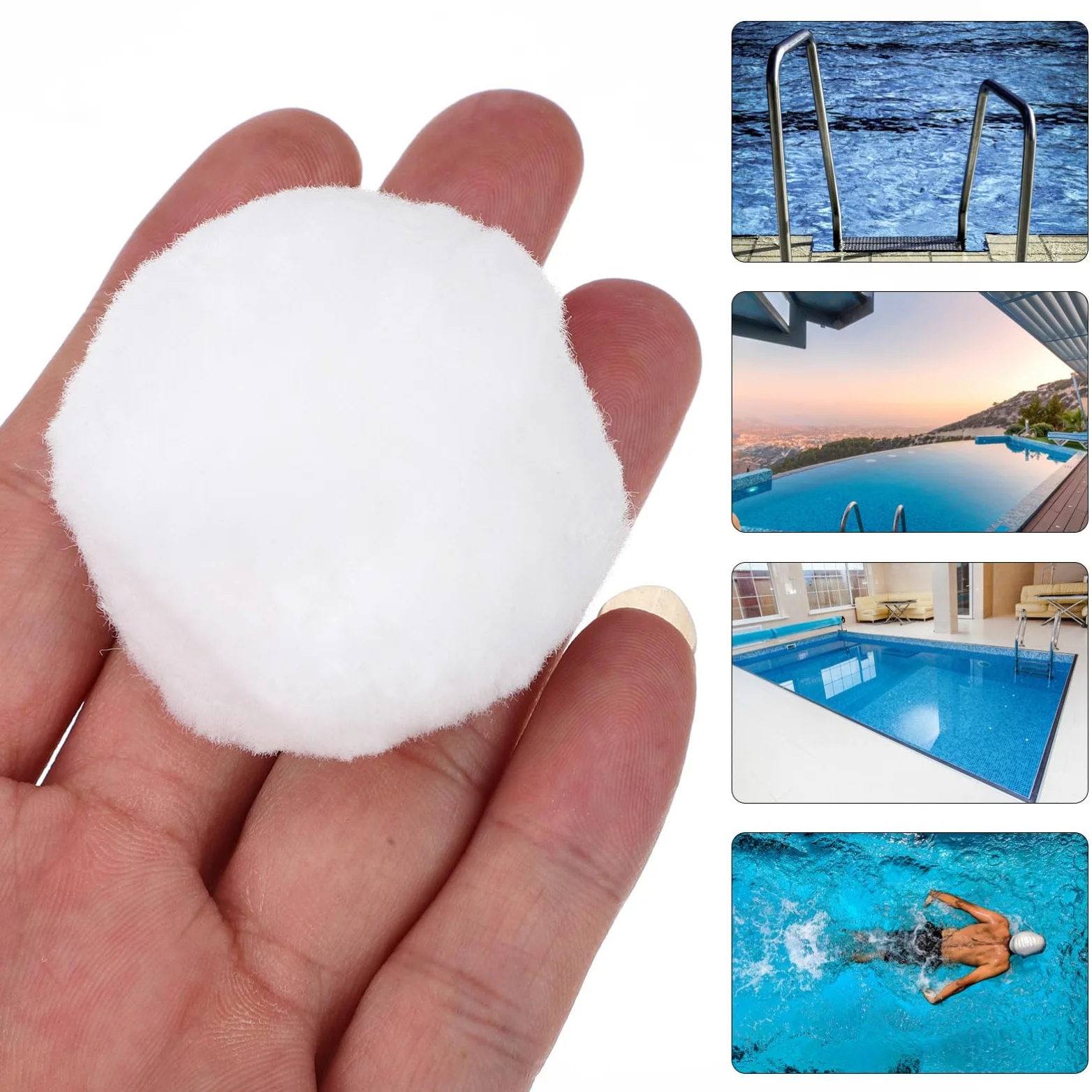 UKCOCO Boules Filtrantes pour Aquarium, Filtration, 1 Pack | Usage Polyvalent, Stable, Conditionnement sous Vide, pour Bassins et Aquariums