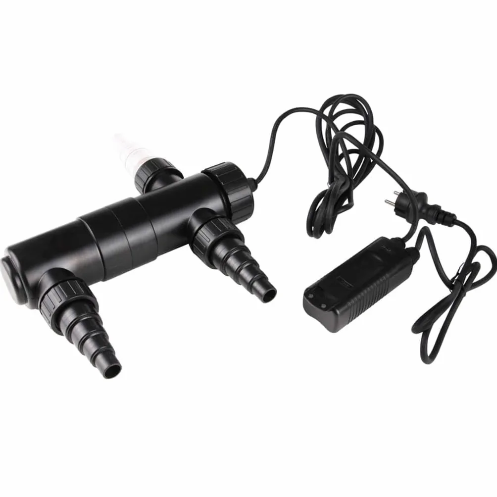 INLIFE Stérilisateur UVC Bassin 10000 L Clarificateur d‘Eau Anti-Algues avec Support Mural Débit 1700L/h 11W pour étang de Jardin