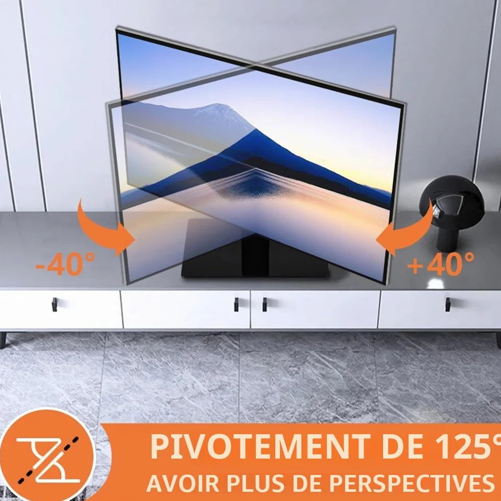 KKTONER Support d'Écran d'Ordinateur VESA 13-32 Pouces Réglable en Hauteur Pivotant 75x75mm 100x100mm
