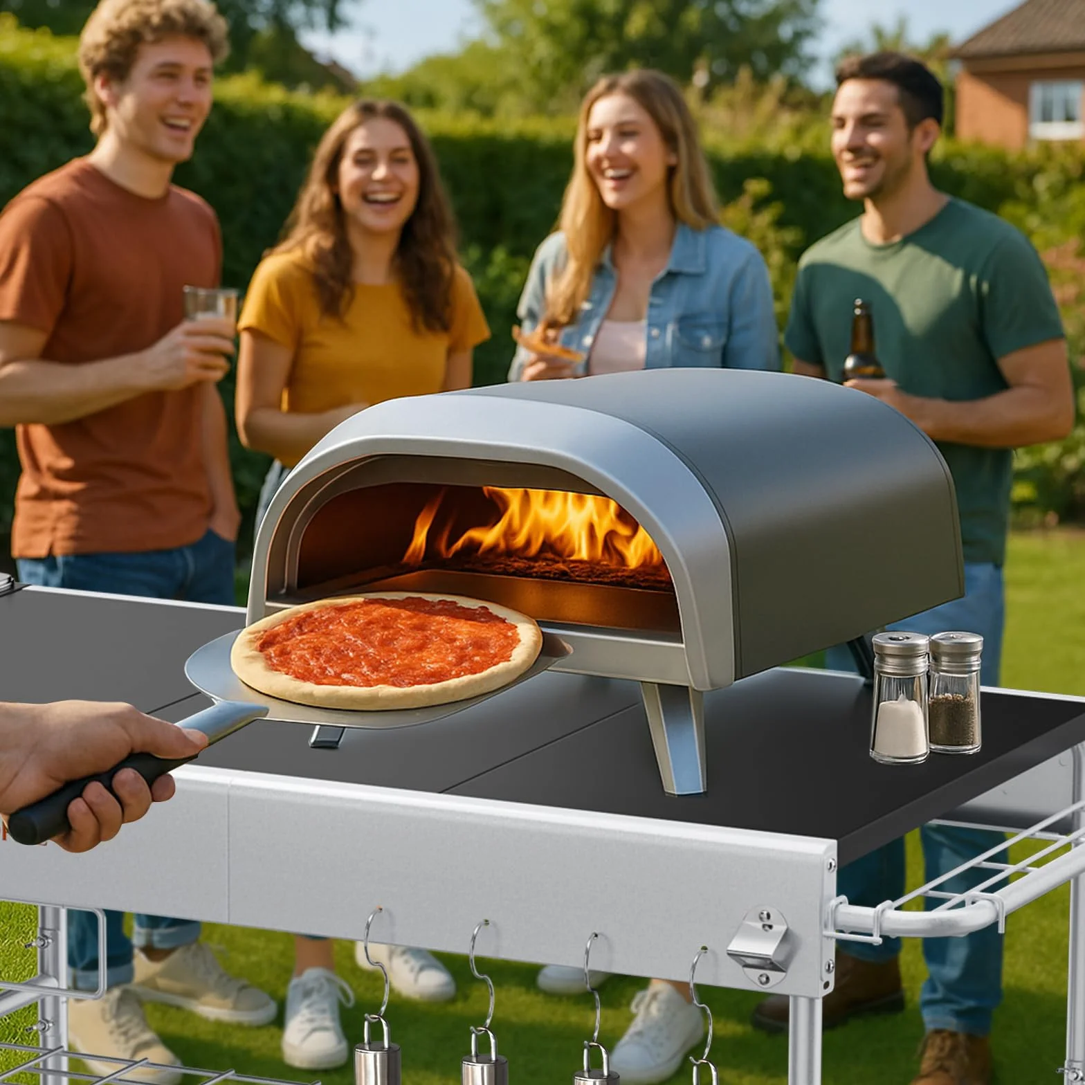 Table de four à pizza Ooni Koda/Karu/Fyra 128 x 64 cm support mobile barbecue d'extérieur Blackstone Griddle Cuisinart