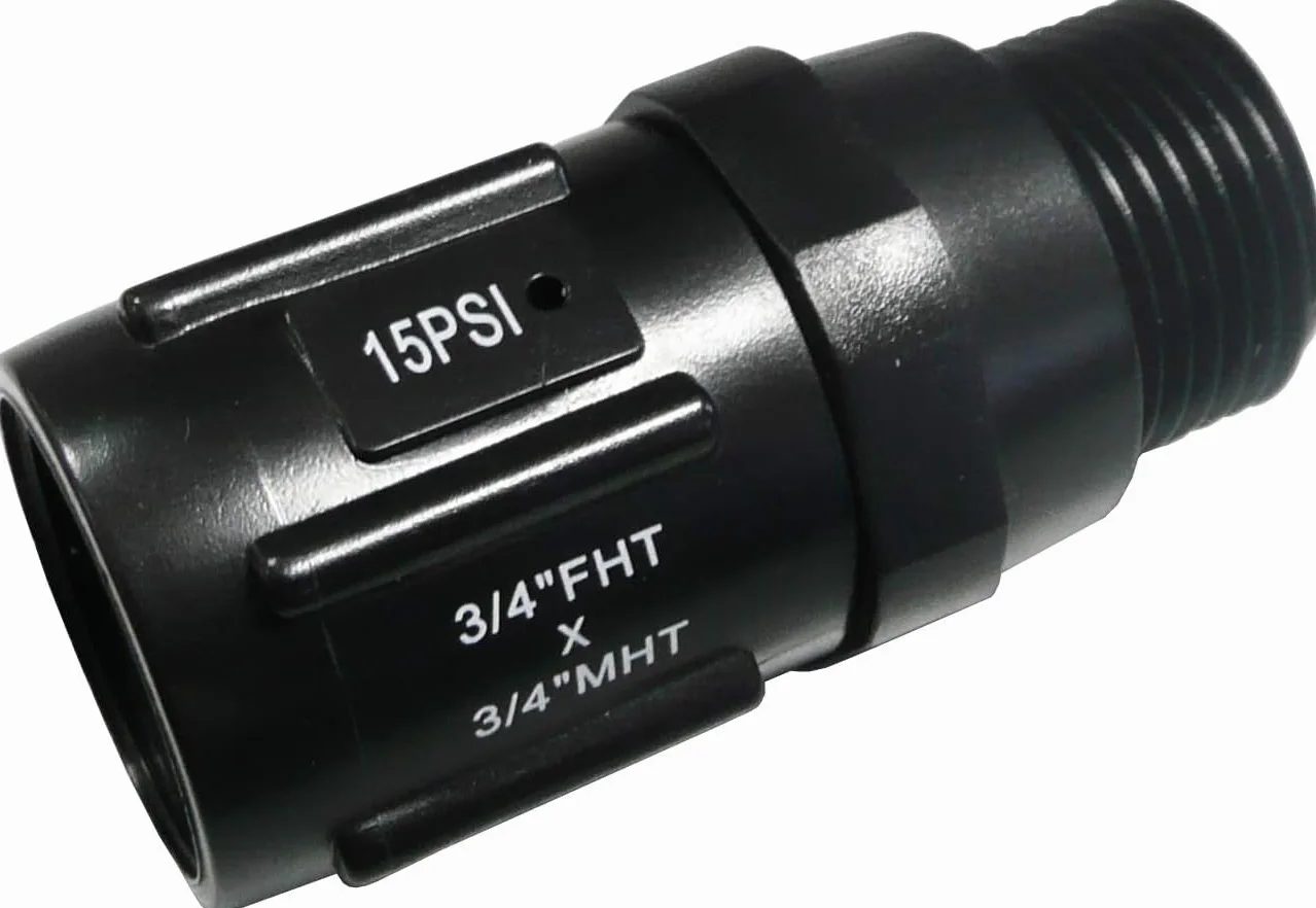 Régulateur de pression d'eau 3/4" irrigation goutte à goutte 1 bar 15 PSI noir
