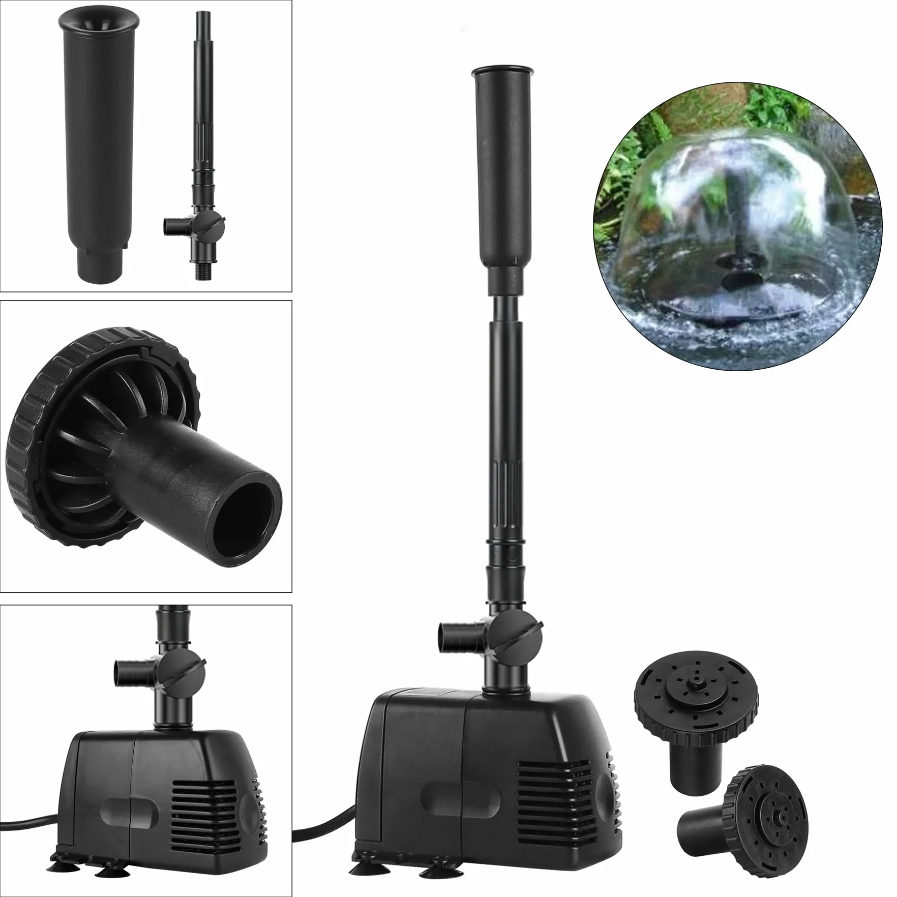 Pompe pour Fontaine Extérieure de Jardin 800L/H 16W