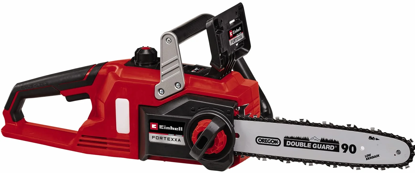 Einhell Tronçonneuse sans fil FORTEXXA 18/30 Power X-Change (lithium-ion, 18V, moteur sans charbon, guide-chaîne 30 cm, régime maximal de 4 300 tr/min) avec chargeur et batterie 4,0Ah