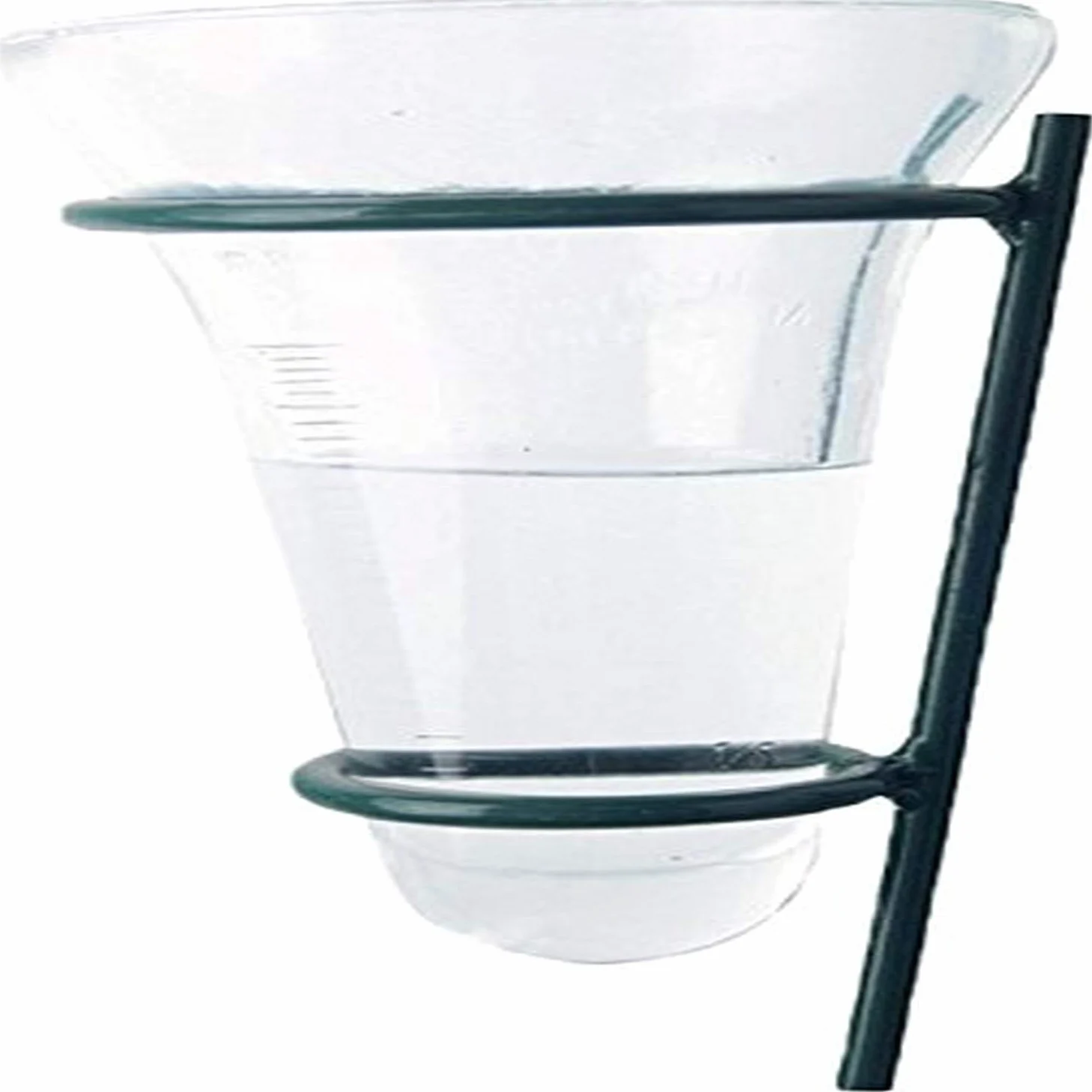 Esschert Design Pluviomètre avec Insert en Verre sur bâton, env. 12 cm x 12 cm x 134 cm
