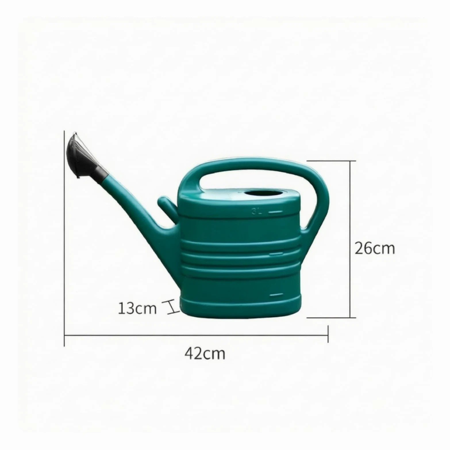 Arrosoir avec Pomme Polyvalent, Vert Foncé, 3L | Pratique, Robuste, Contenant, pour Serre, Jardiniers