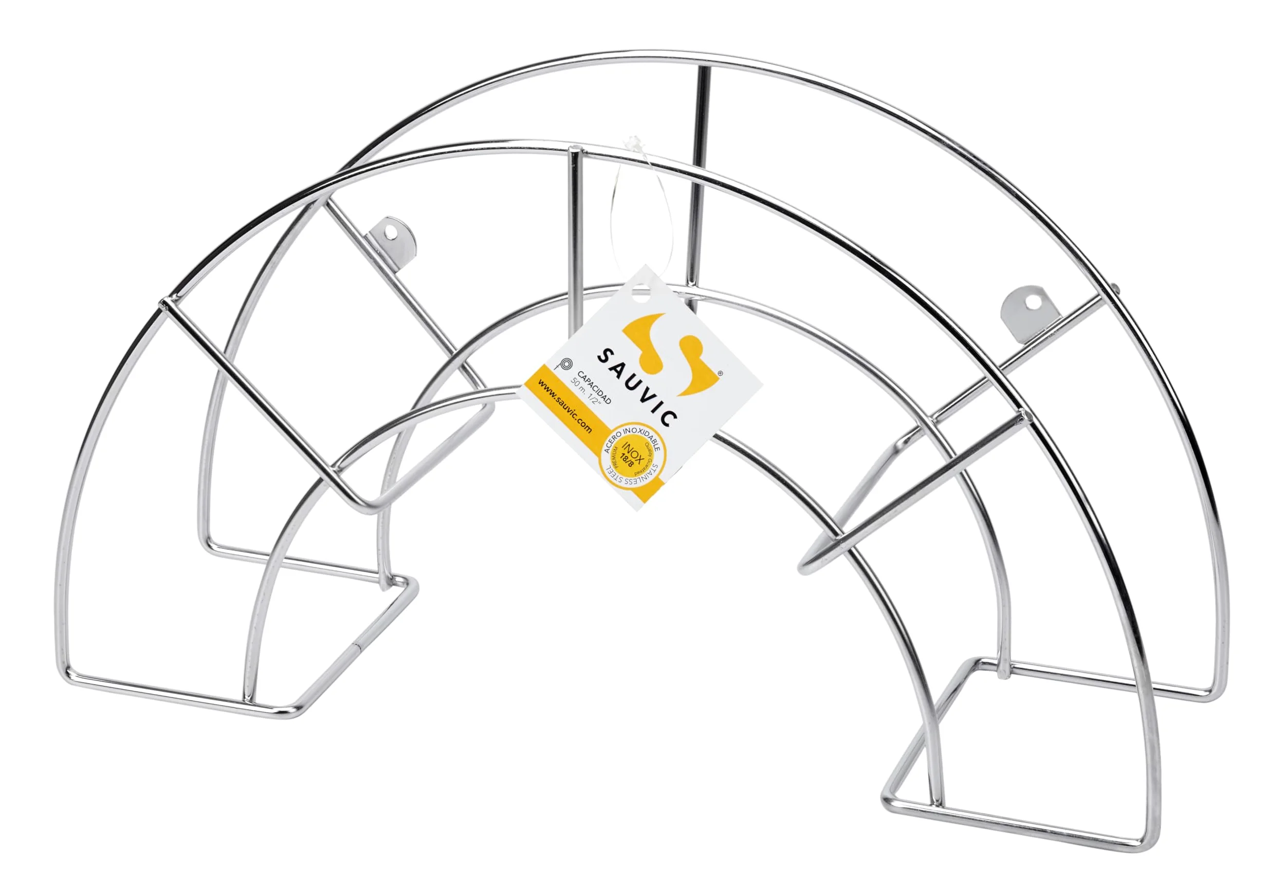 Sauvic 03303 Support pour Tuyau d'Arrosage Inoxydable Grand 46 x 15 x 26 cm