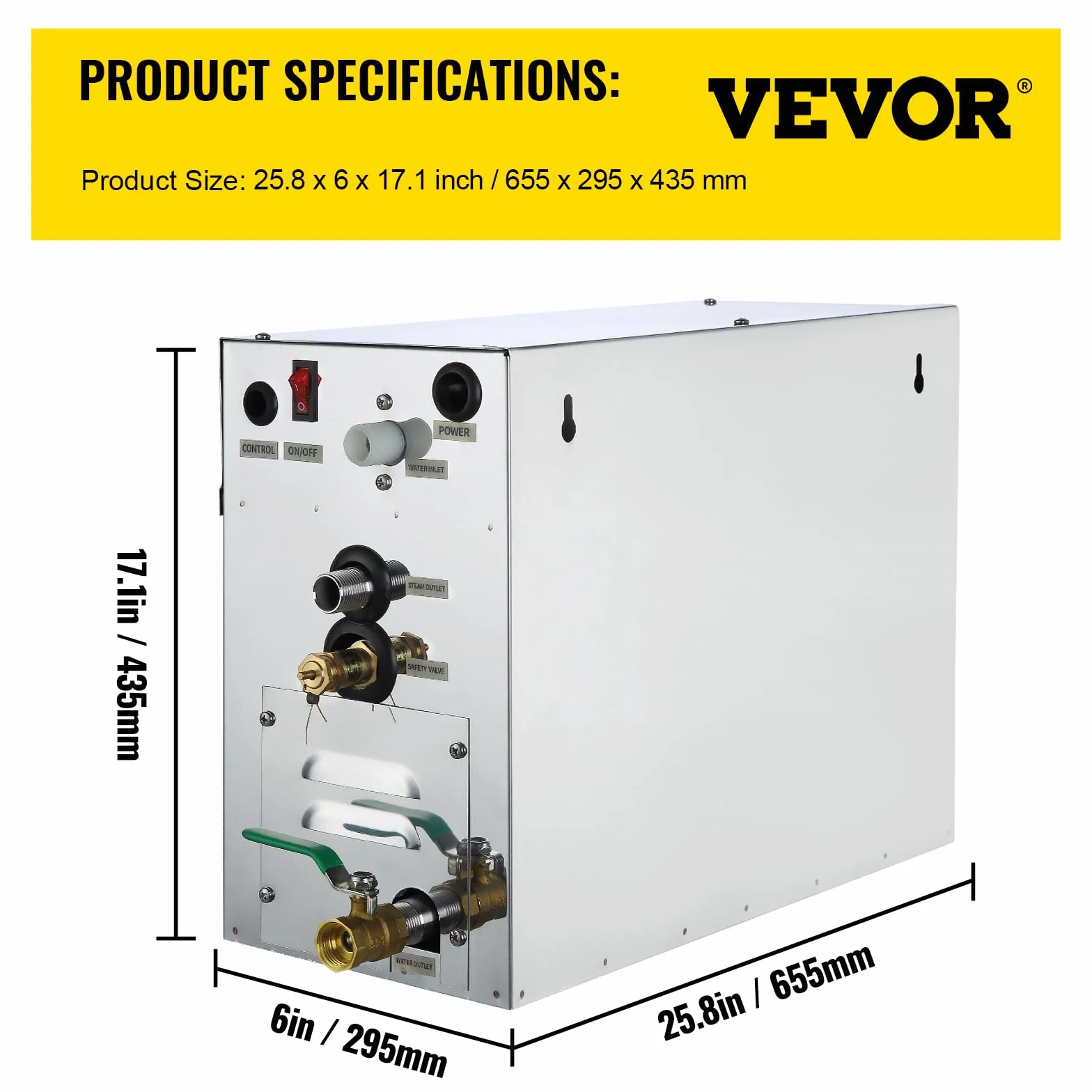 Générateur de Vapeur Sauna 9 KW 220 V 8,5-11,3 m³ 35 ℃-55 ℃ LT-90